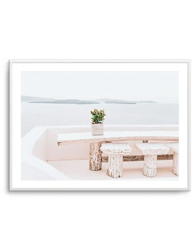 Orange Tree | Santorini Art Print-Shop Greece Wall Art Prints Online with Olive et Oriel - Our collection of Greek Islands art prints offer unique wall art including blue domes of Santorini in Oia, mediterranean sea prints and incredible posters from Milos and other Greece landscape photography - this collection will add mediterranean blue to your home, perfect for updating the walls in coastal, beach house style. There is Greece art on canvas and extra large wall art with fast, free shipping ac