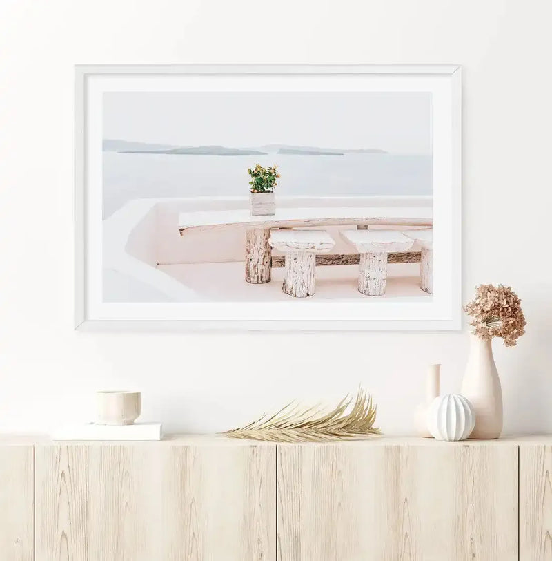 Orange Tree | Santorini Art Print-Shop Greece Wall Art Prints Online with Olive et Oriel - Our collection of Greek Islands art prints offer unique wall art including blue domes of Santorini in Oia, mediterranean sea prints and incredible posters from Milos and other Greece landscape photography - this collection will add mediterranean blue to your home, perfect for updating the walls in coastal, beach house style. There is Greece art on canvas and extra large wall art with fast, free shipping ac