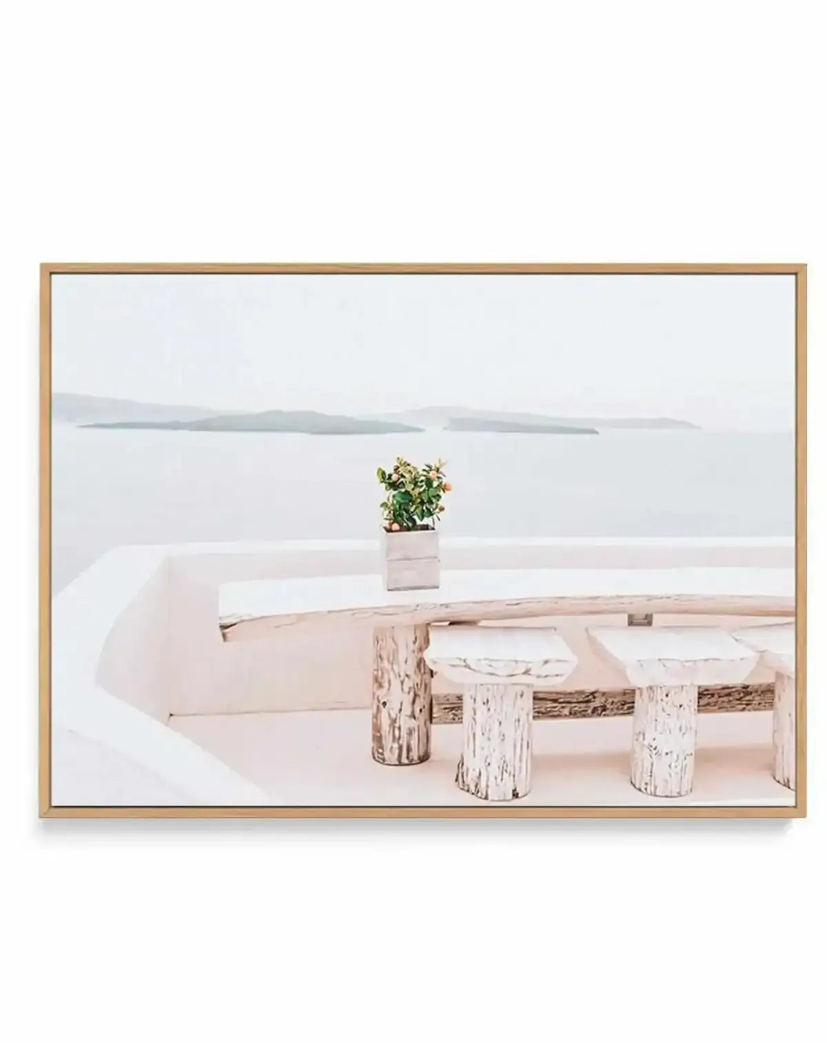 Orange Tree | Santorini | Framed Canvas Art Print from Olive et Oriel where you can shop wallpaper and artworks online