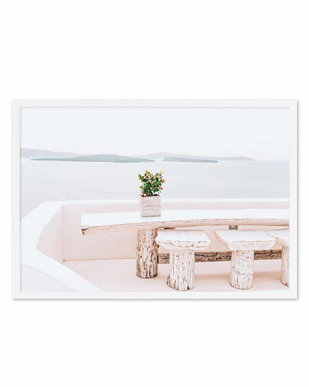 Orange Tree | Santorini Art Print