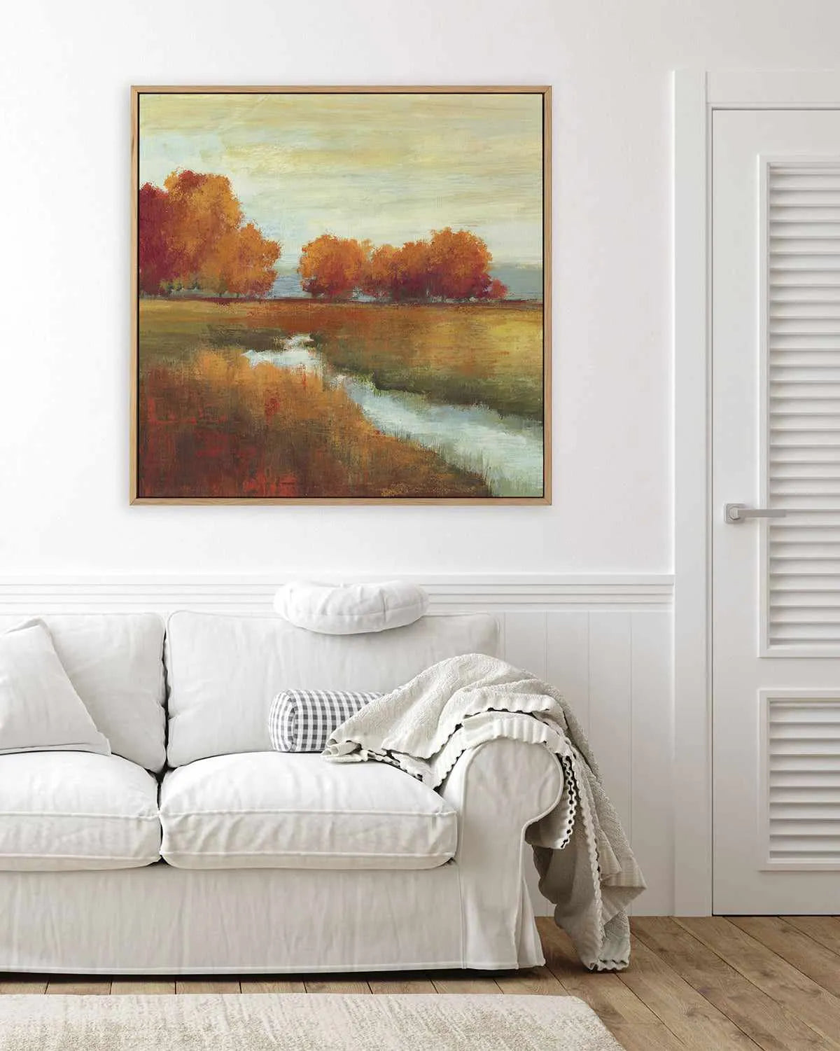 Orange Treescape | Framed Canvas Art Print from Olive et Oriel where you can shop wallpaper and artworks online