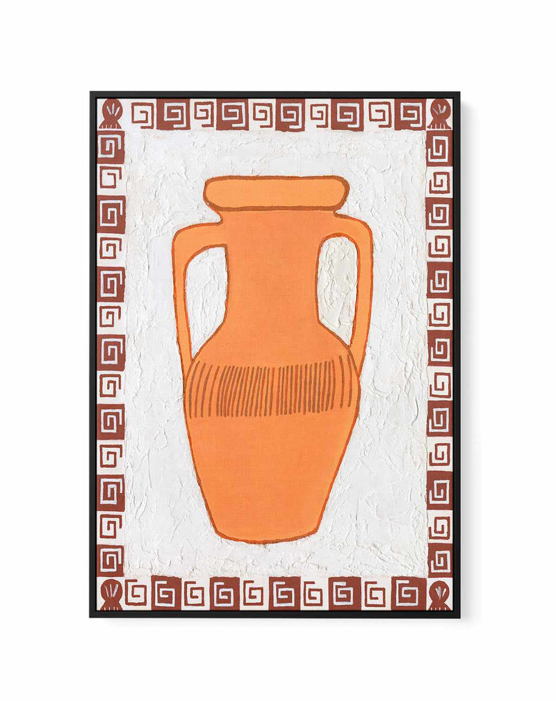 Orange Vase by Britney Turner | Framed Canvas Art Print