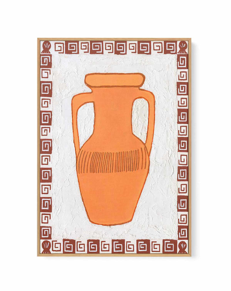 Orange Vase by Britney Turner | Framed Canvas Art Print