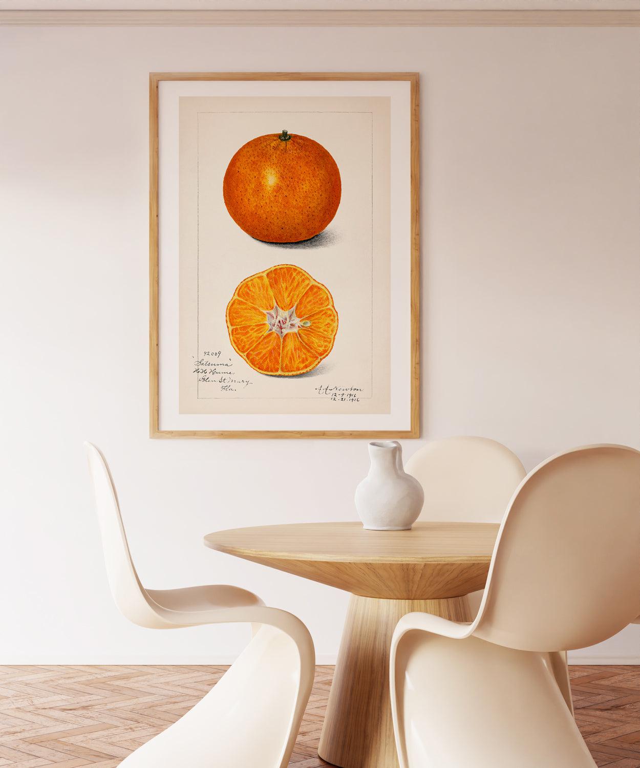 Orange Vintage Poster Art Print