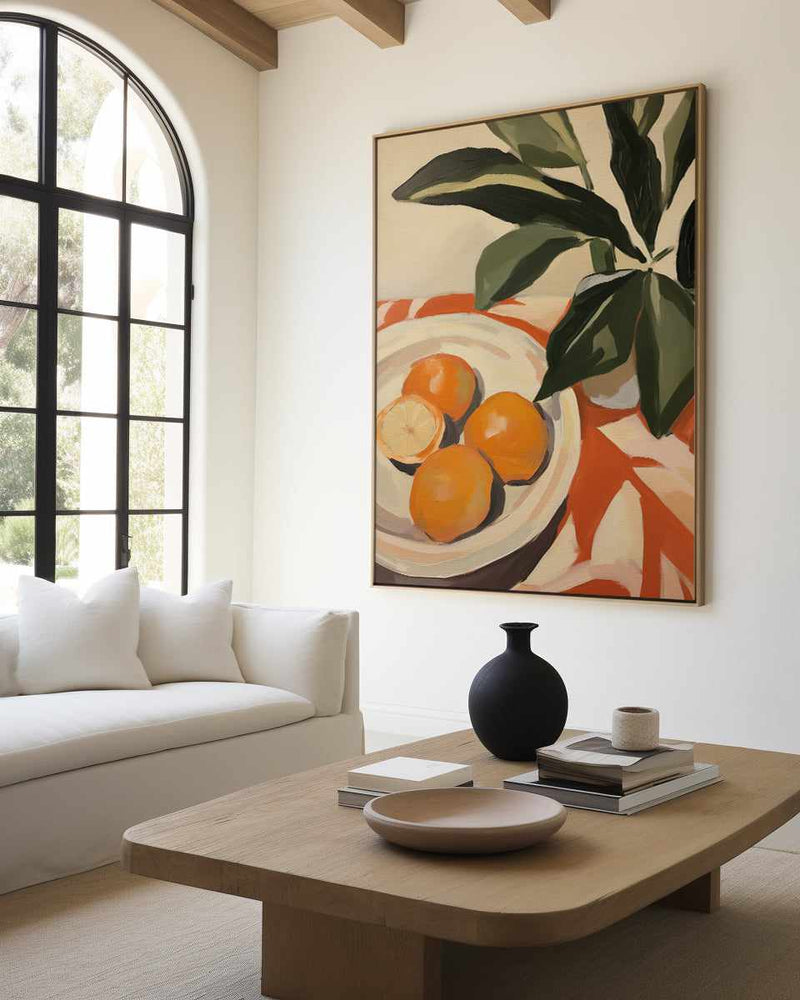 Oranges I | Framed Canvas Art Print from Olive et Oriel where you can shop wallpaper and artworks online