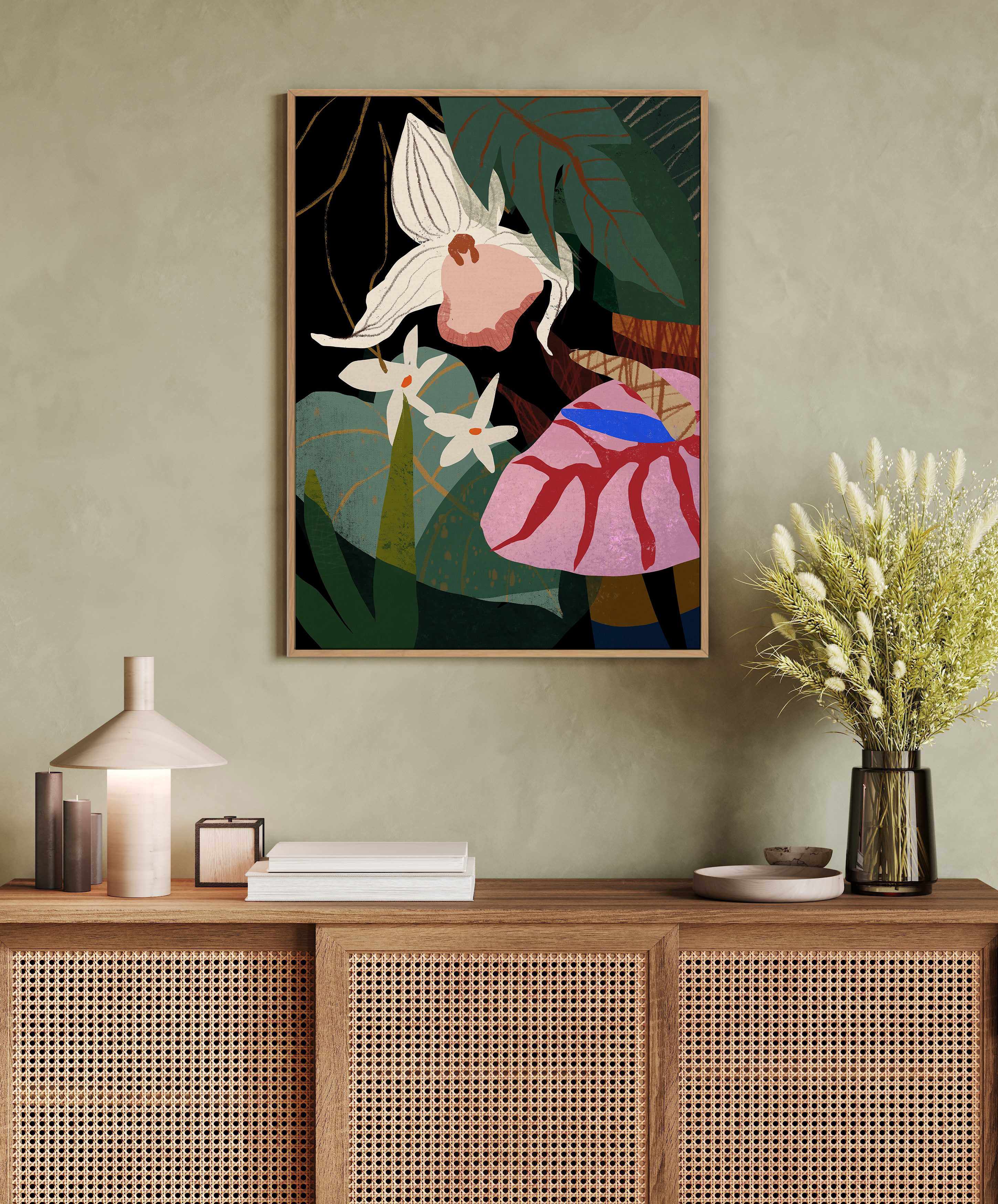 Orchid by Arty Guava | Framed Canvas Art Print