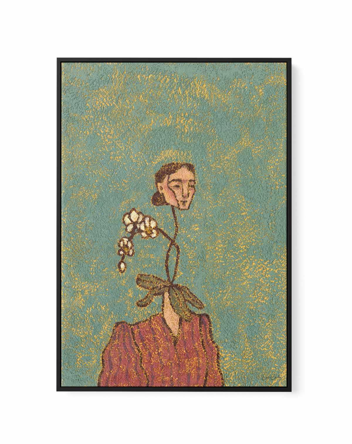 Orchid Daisy by Julie Celina | Framed Canvas Art Print from Olive et Oriel where you can shop wallpaper and artworks online