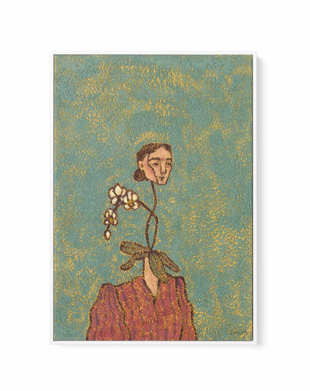 Orchid Daisy by Julie Celina | Framed Canvas Art Print from Olive et Oriel where you can shop wallpaper and artworks online