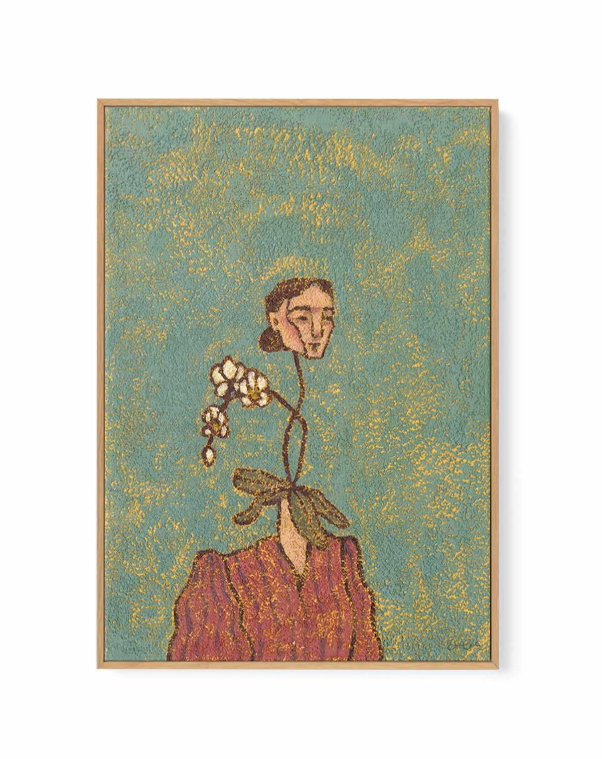 Orchid Daisy by Julie Celina | Framed Canvas Art Print from Olive et Oriel where you can shop wallpaper and artworks online