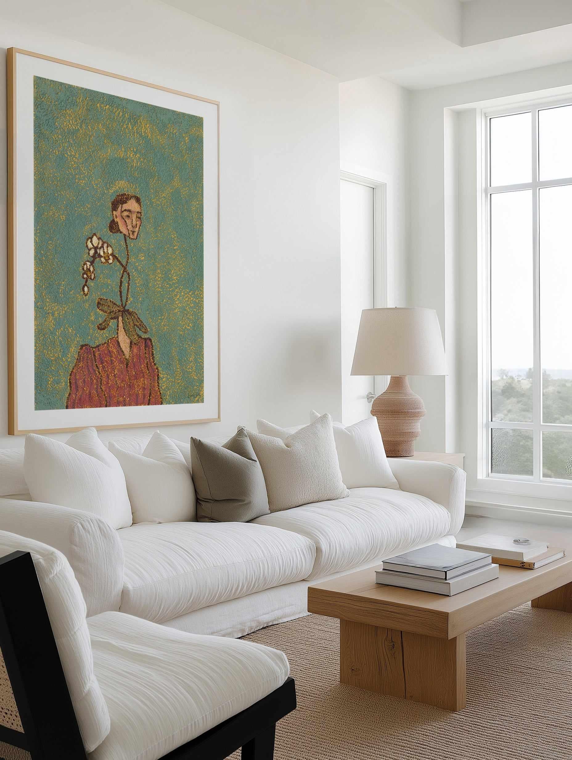 Orchid Daisy by Julie Celina | Art Print from Olive et Oriel where you can shop wallpaper and artworks online