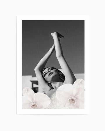 Orchids Girl II Art Print from Olive et Oriel where you can shop wallpaper and artworks online