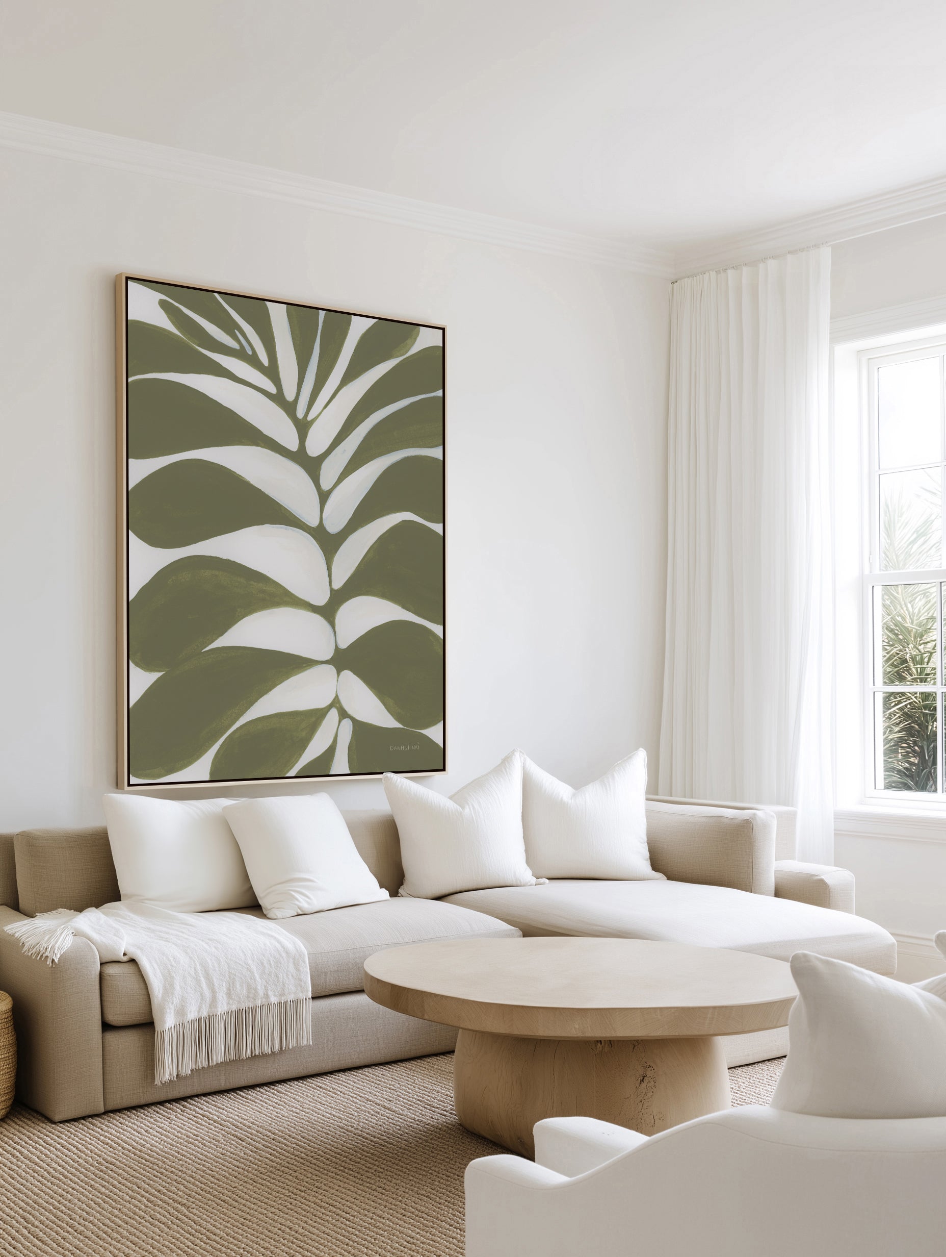 Organic Leaf | Framed Canvas Art Print