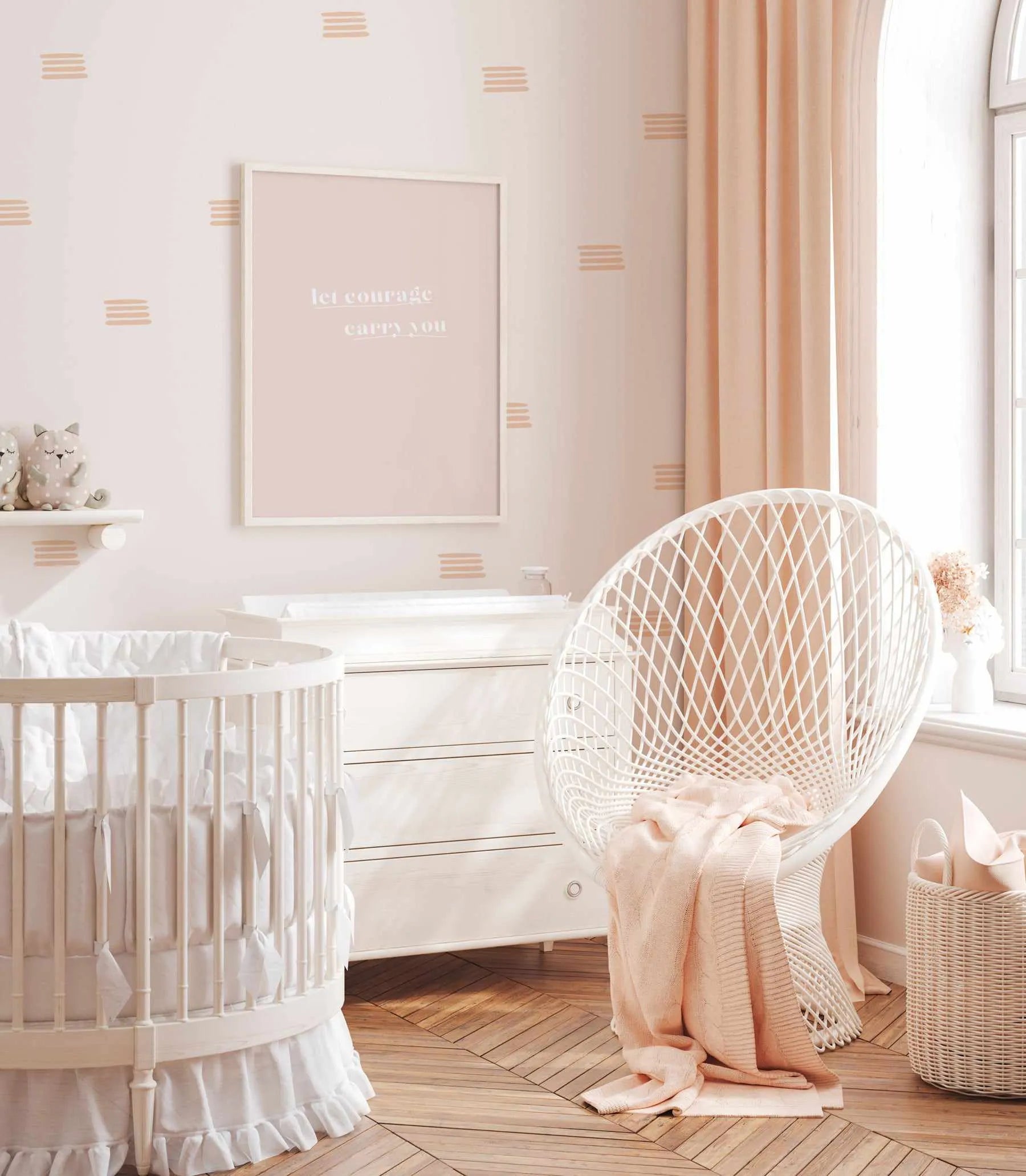 Organic Stripes Decal Set-Decals-Olive et Oriel-Decorate your kids bedroom wall decor with removable wall decals, these fabric kids decals are a great way to add colour and update your children's bedroom. Available as girls wall decals or boys wall decals, there are also nursery decals.