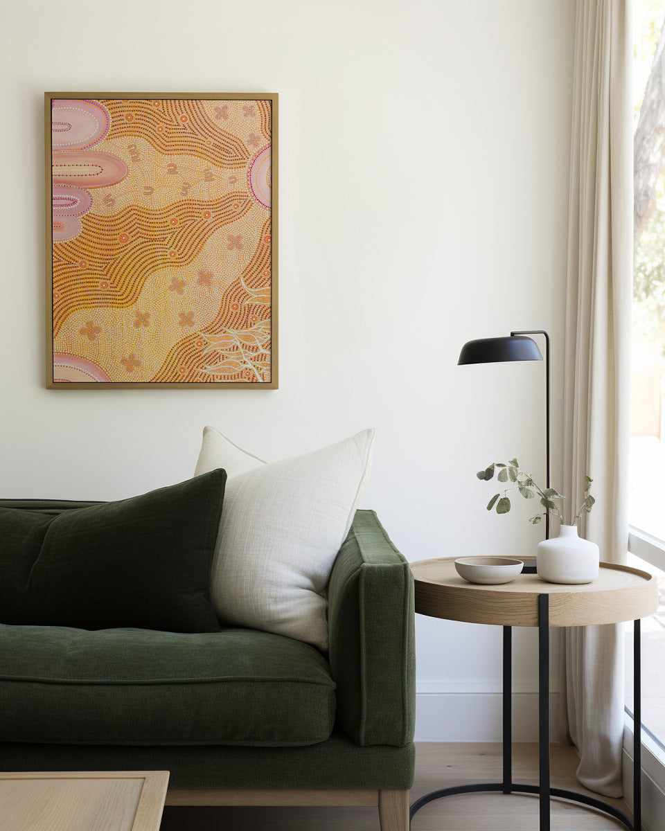 Our Story by Domica Hill | Framed Canvas Art Print from Olive et Oriel where you can shop wallpaper and artworks online