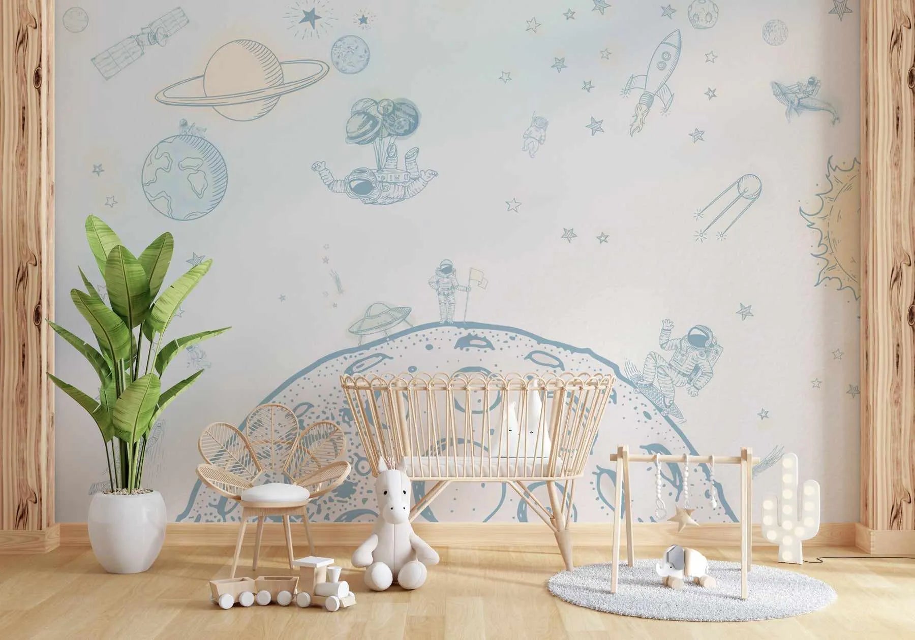 Out Of This World Wallpaper Mural from Olive et Oriel where you can shop wallpaper and artworks online