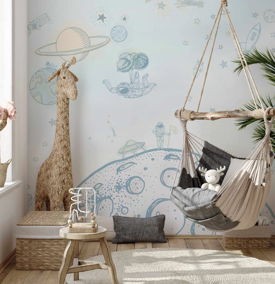 Out Of This World Wallpaper Mural from Olive et Oriel where you can shop wallpaper and artworks online