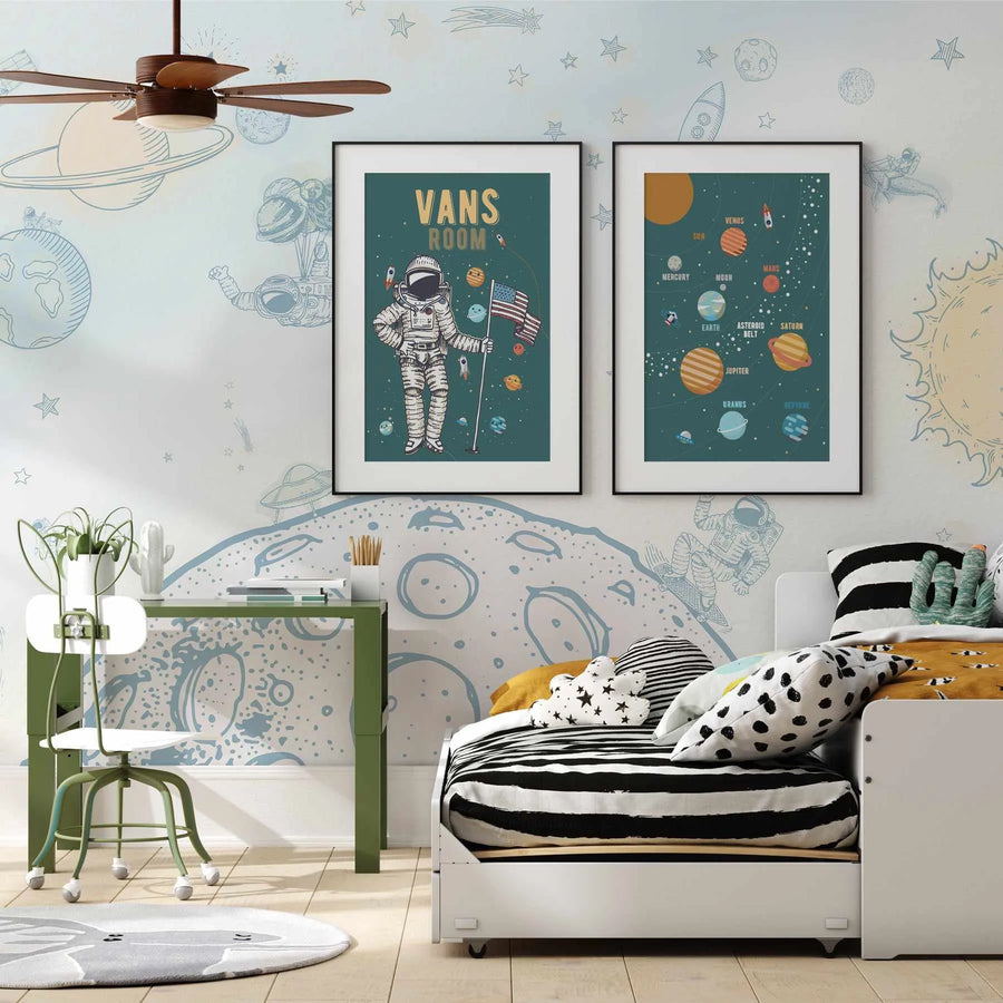 Out Of This World Wallpaper Mural from Olive et Oriel where you can shop wallpaper and artworks online