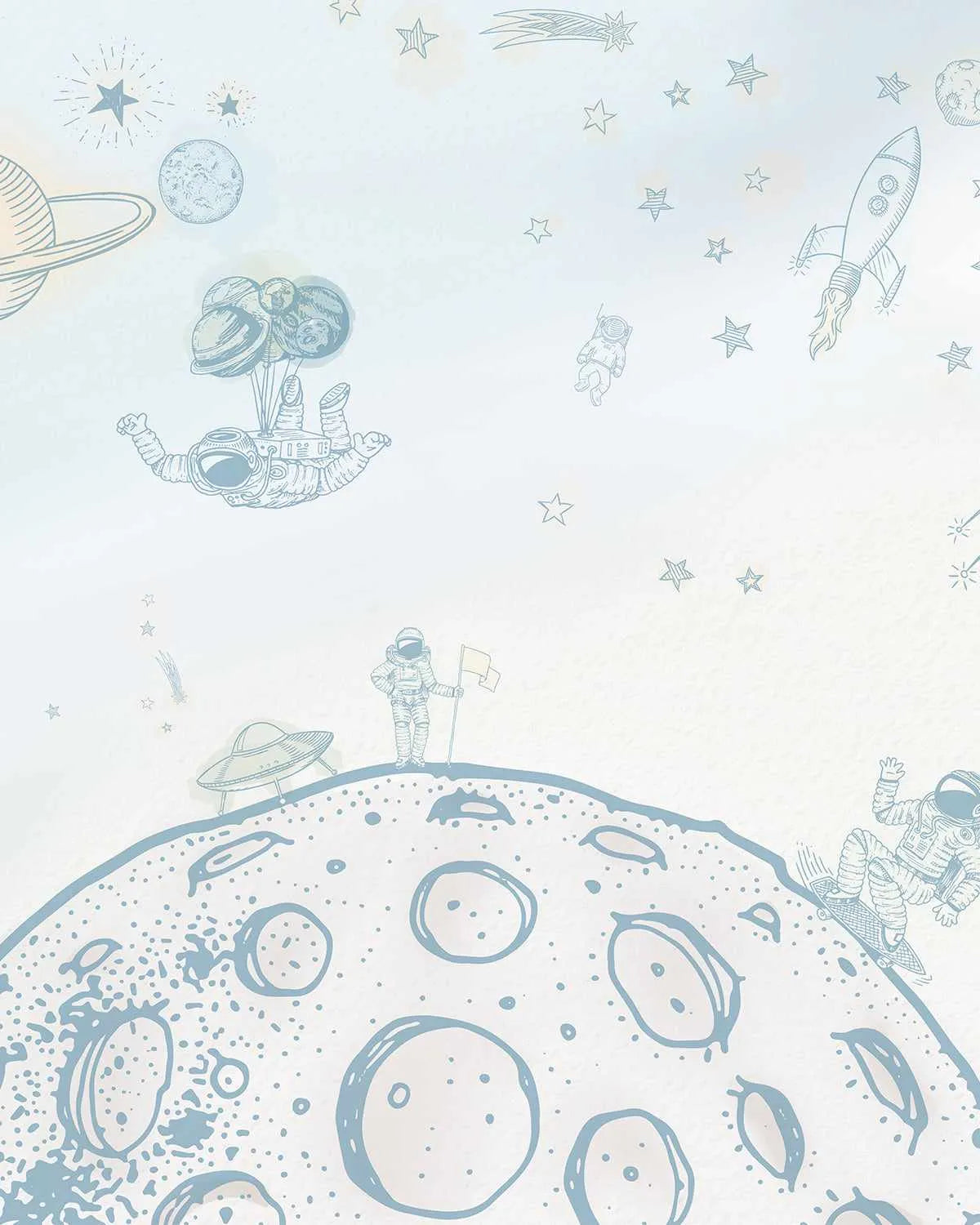 Out Of This World Wallpaper Mural from Olive et Oriel where you can shop wallpaper and artworks online
