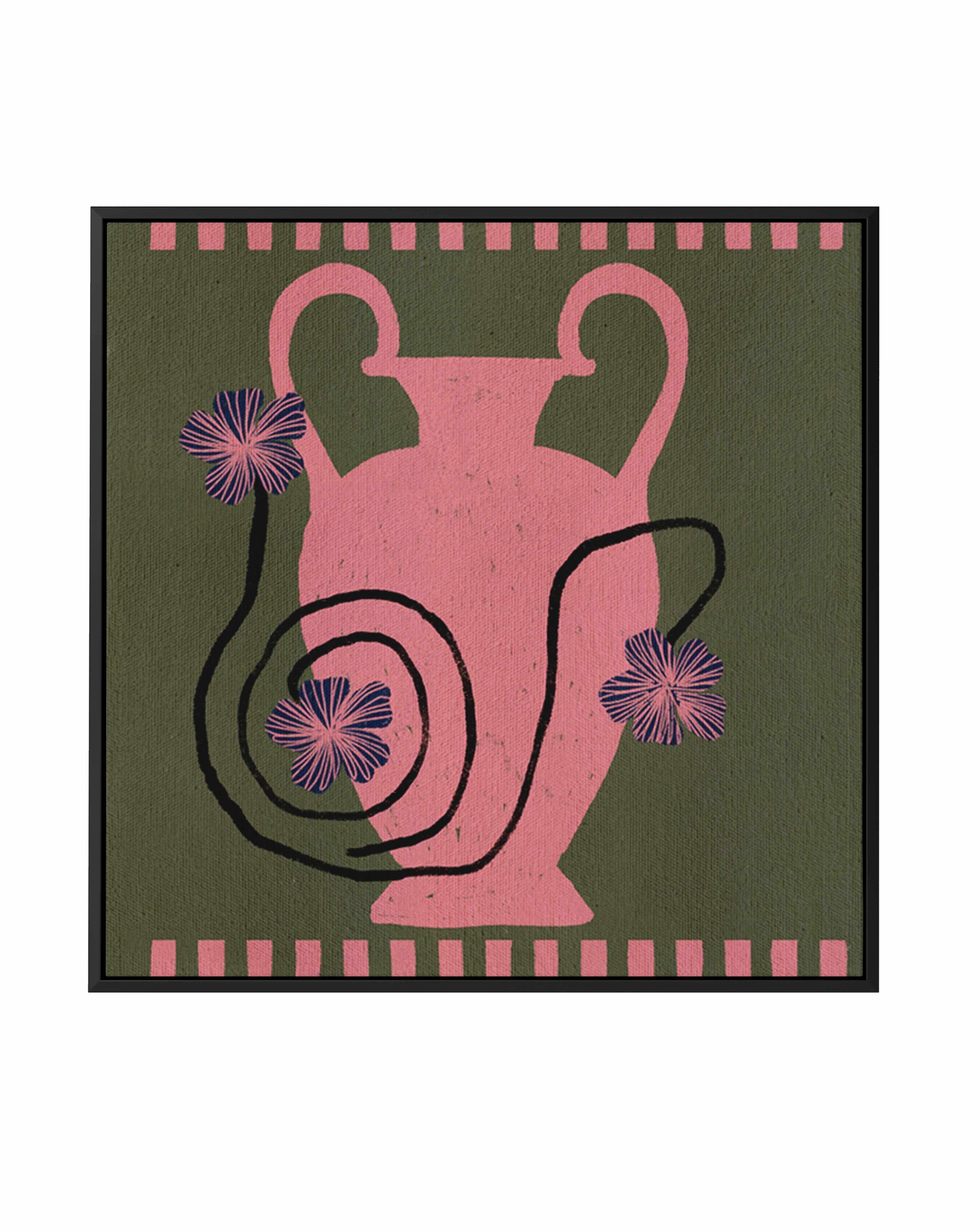 Out of Vase Blooms 1 by Shatha Al Dafai | Framed Canvas Art Print from Olive et Oriel where you can shop wallpaper and artworks online