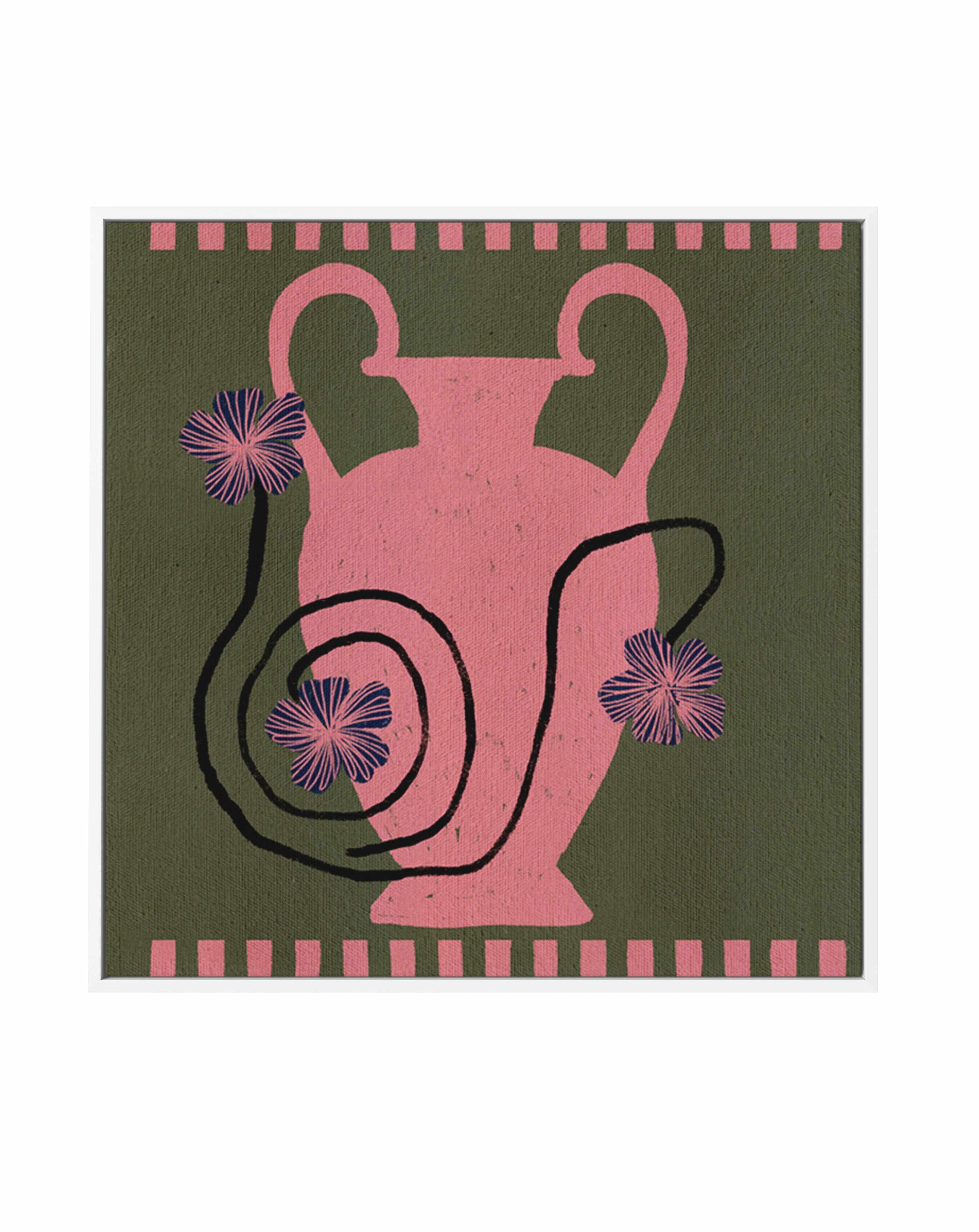 Out of Vase Blooms 1 by Shatha Al Dafai | Framed Canvas Art Print from Olive et Oriel where you can shop wallpaper and artworks online