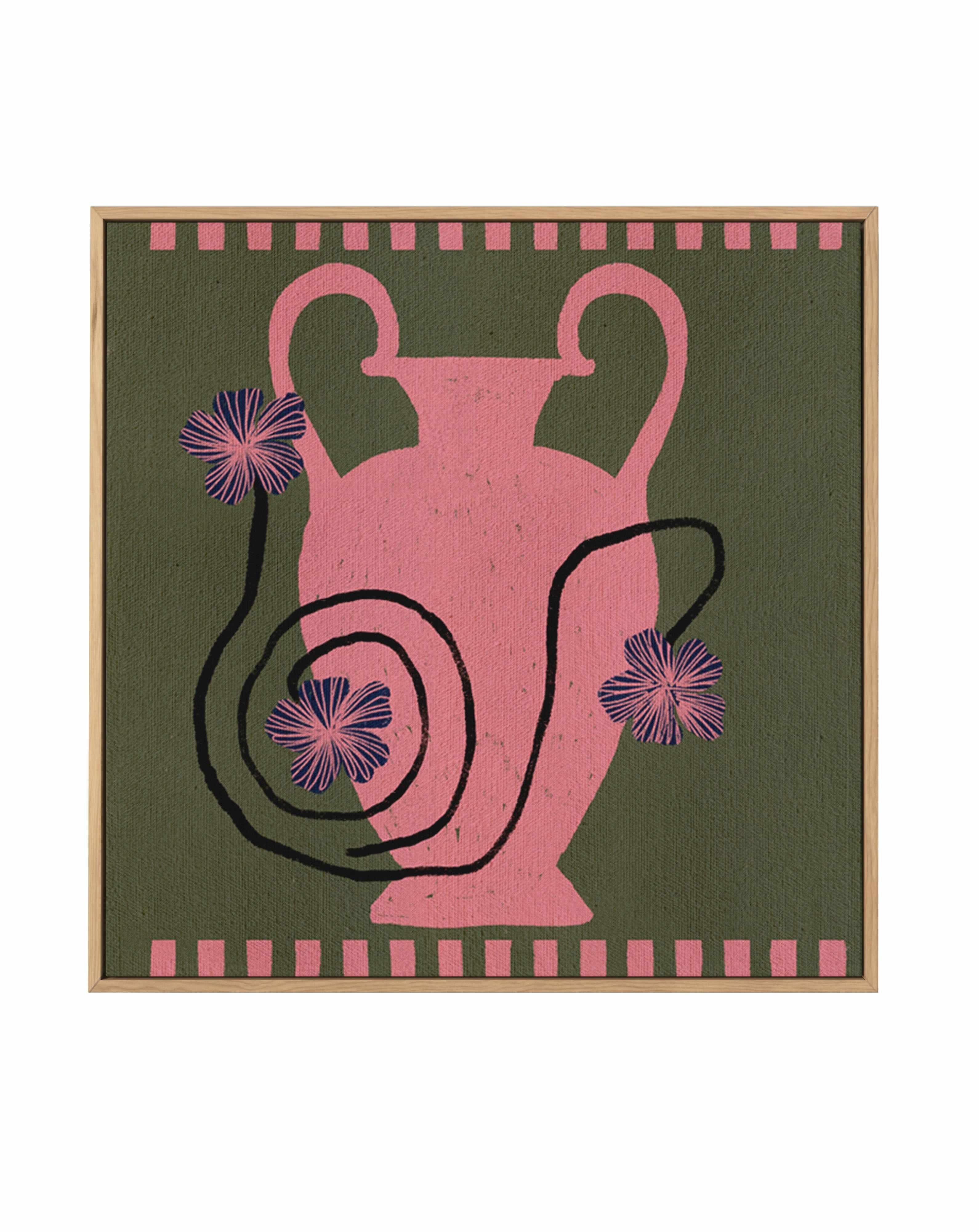 Out of Vase Blooms 1 by Shatha Al Dafai | Framed Canvas Art Print from Olive et Oriel where you can shop wallpaper and artworks online