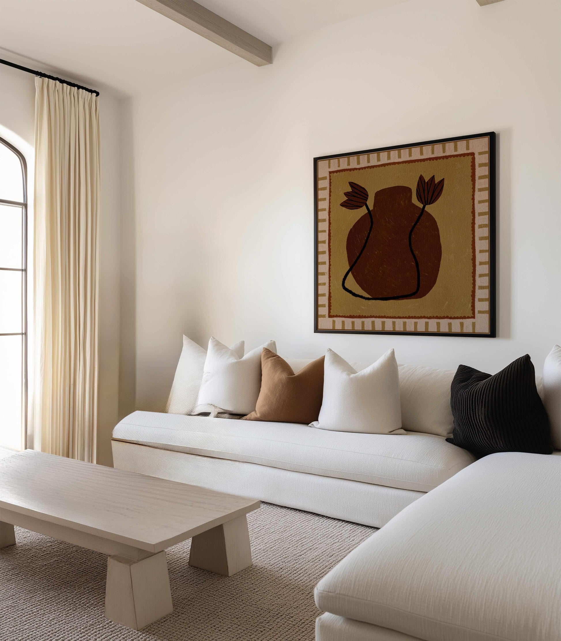 Out of Vase Blooms 2 by Shatha Al Dafai | Framed Canvas Art Print from Olive et Oriel where you can shop wallpaper and artworks online