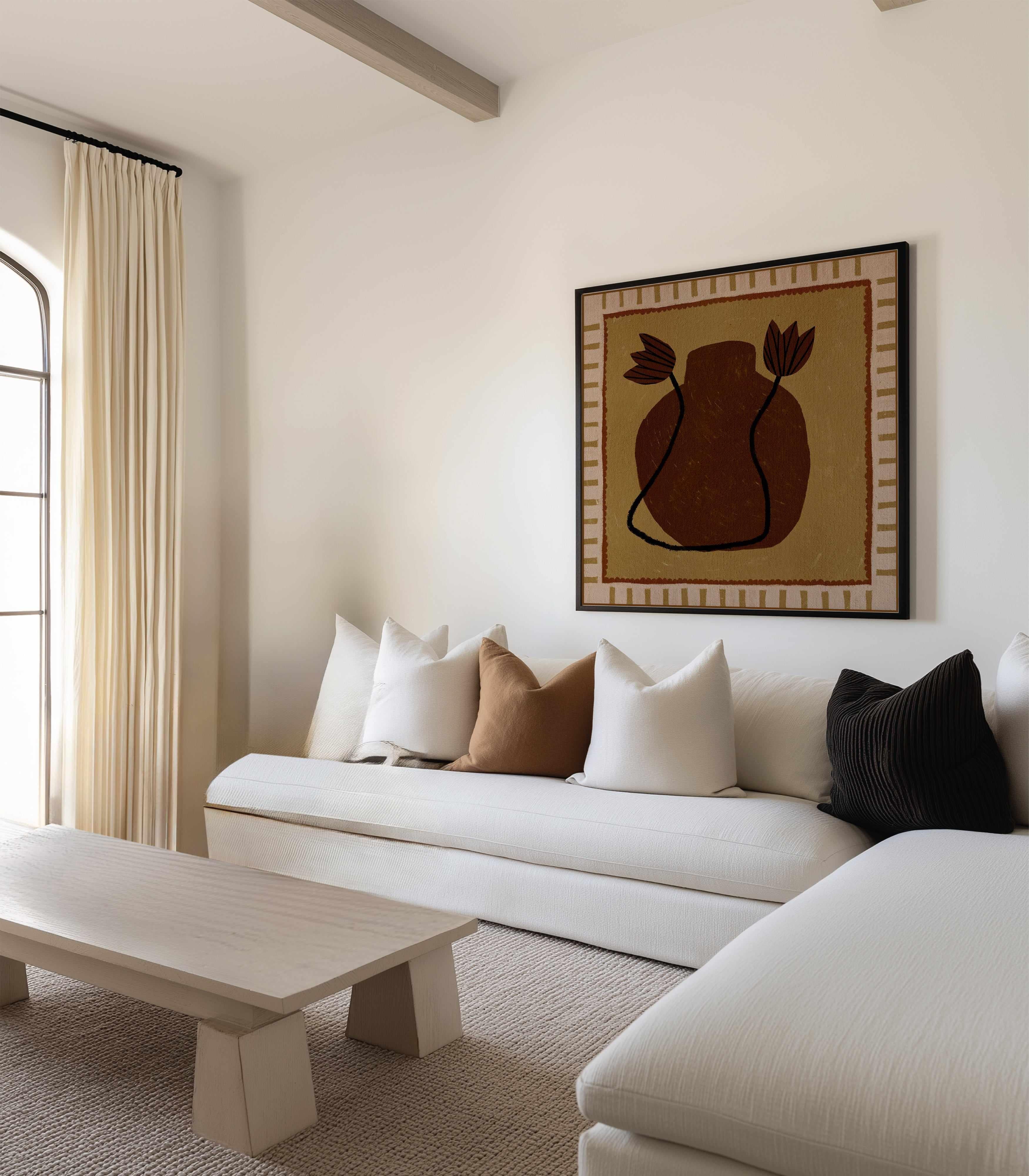 Out of Vase Blooms 2 by Shatha Al Dafai | Framed Canvas Art Print from Olive et Oriel where you can shop wallpaper and artworks online