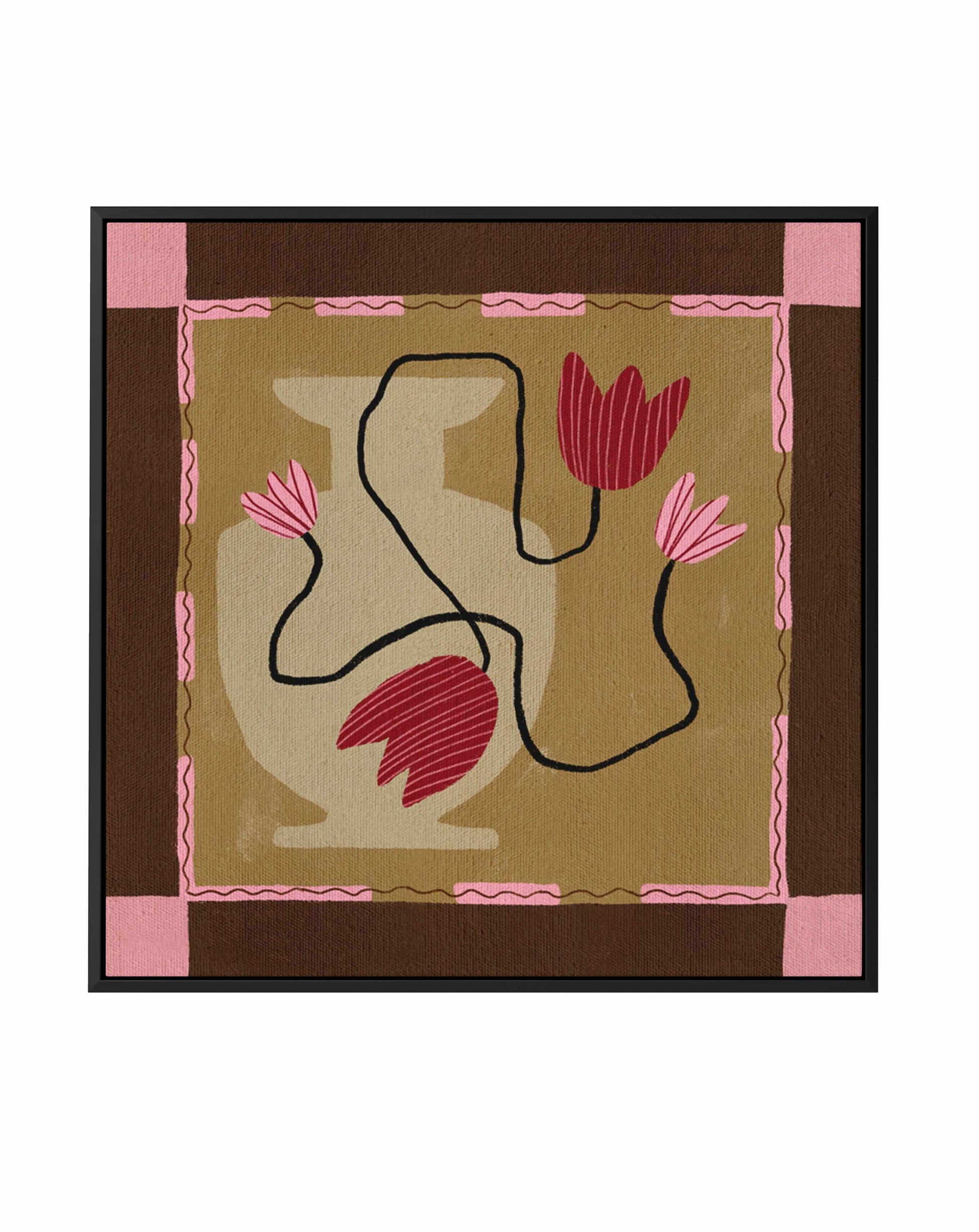 Out of Vase Blooms 4 by Shatha Al Dafai | Framed Canvas Art Print from Olive et Oriel where you can shop wallpaper and artworks online