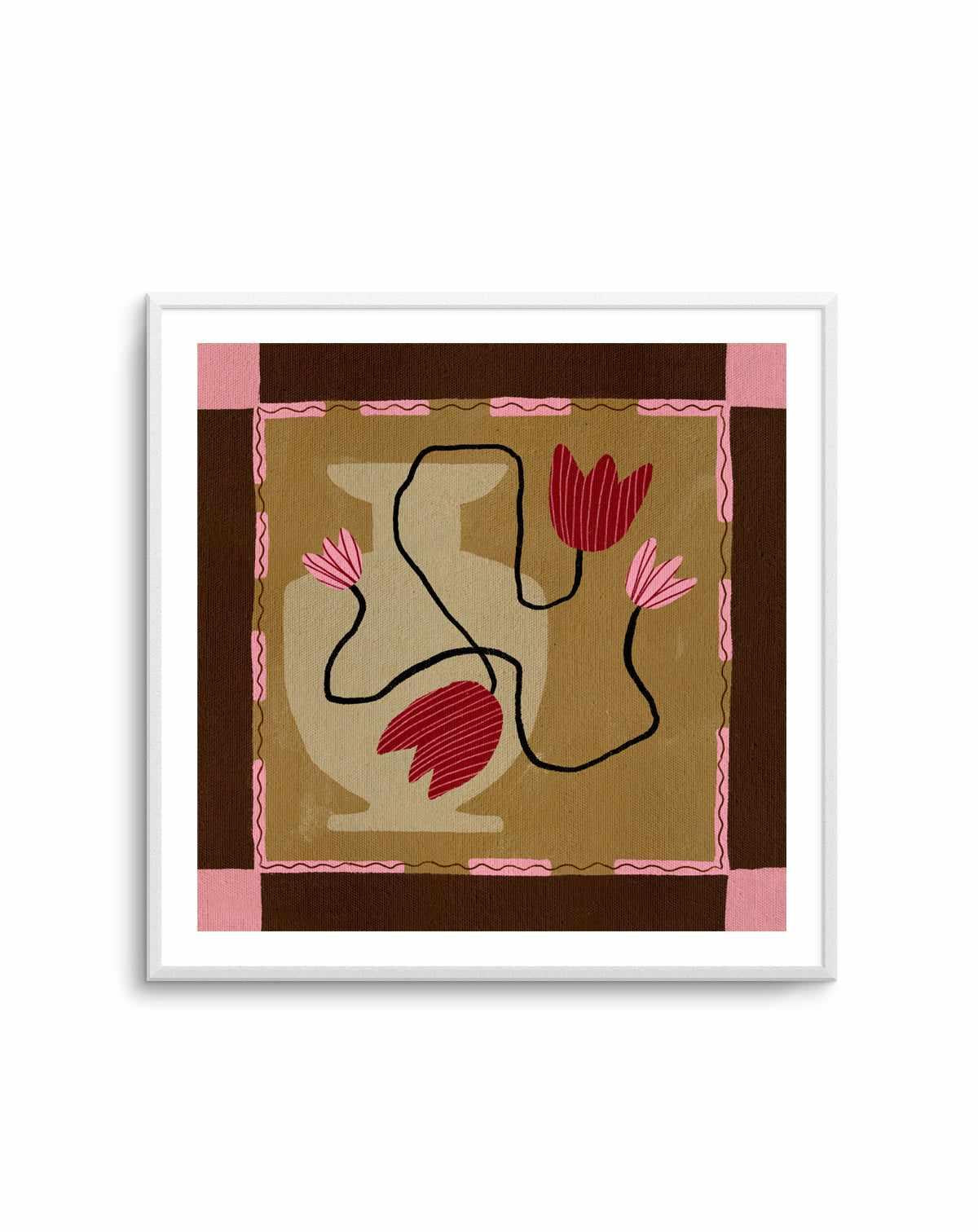 Out of Vase Blooms 4 by Shatha Al Dafai | Art Print from Olive et Oriel where you can shop wallpaper and artworks online