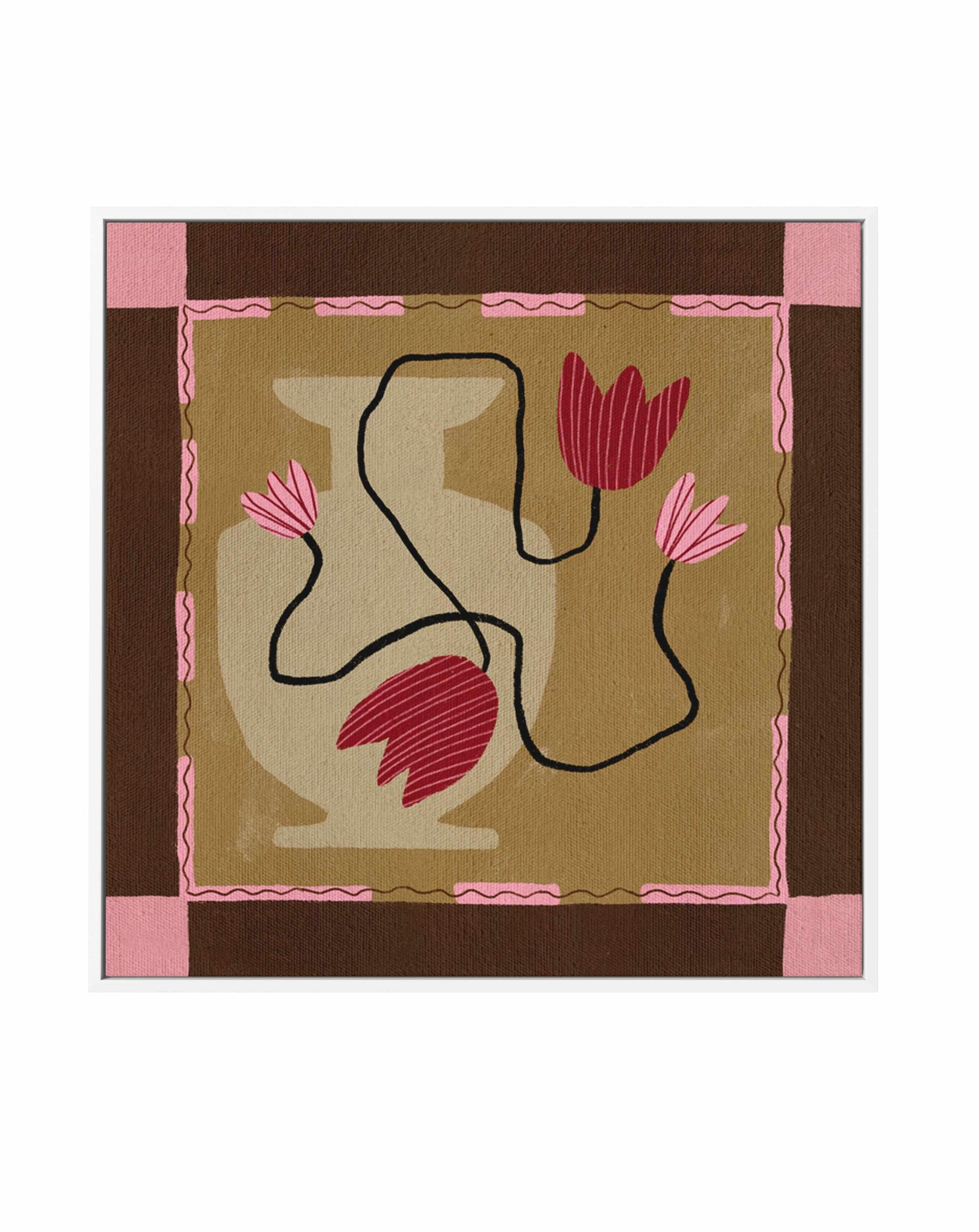 Out of Vase Blooms 4 by Shatha Al Dafai | Framed Canvas Art Print from Olive et Oriel where you can shop wallpaper and artworks online