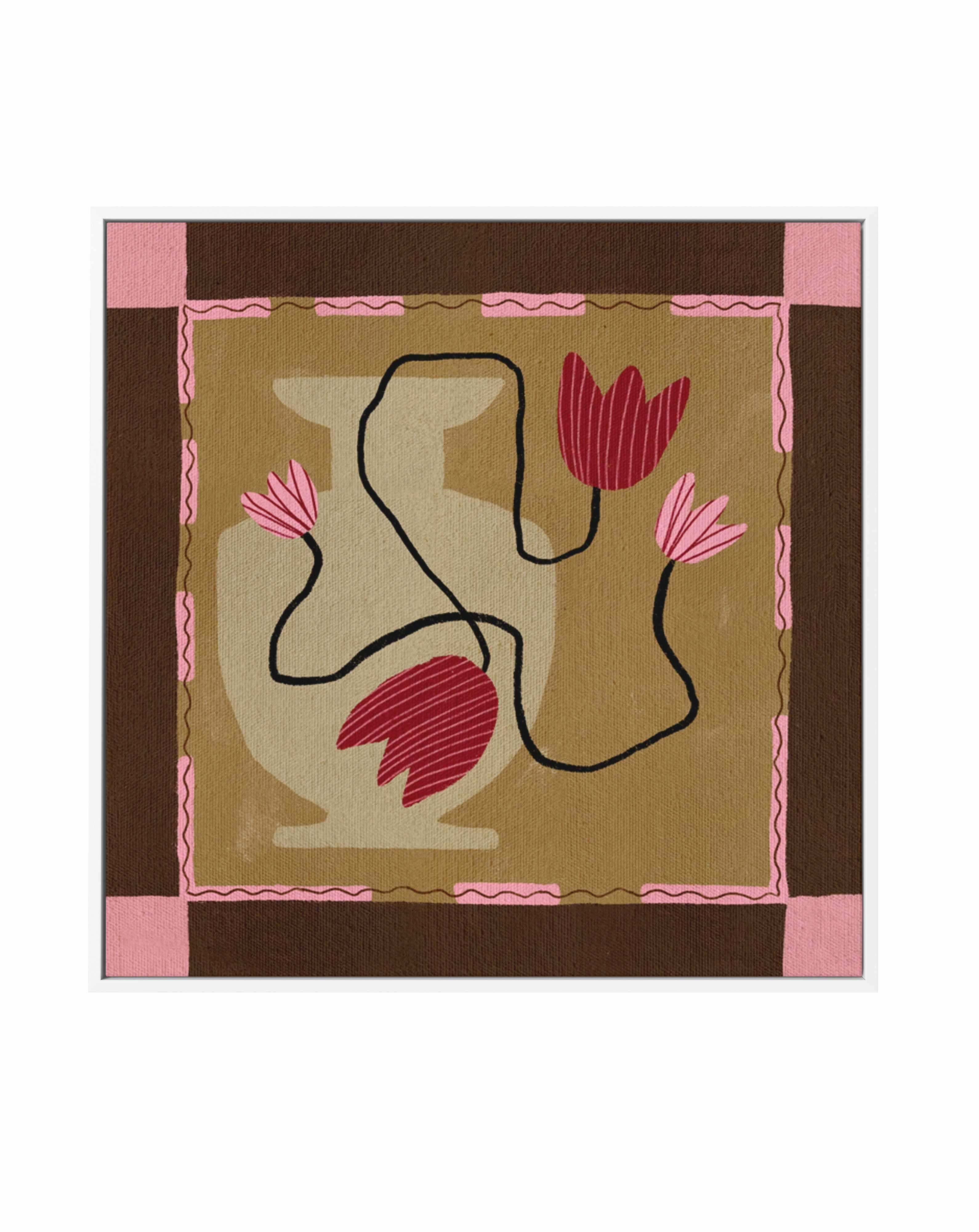 Out of Vase Blooms 4 by Shatha Al Dafai | Framed Canvas Art Print from Olive et Oriel where you can shop wallpaper and artworks online