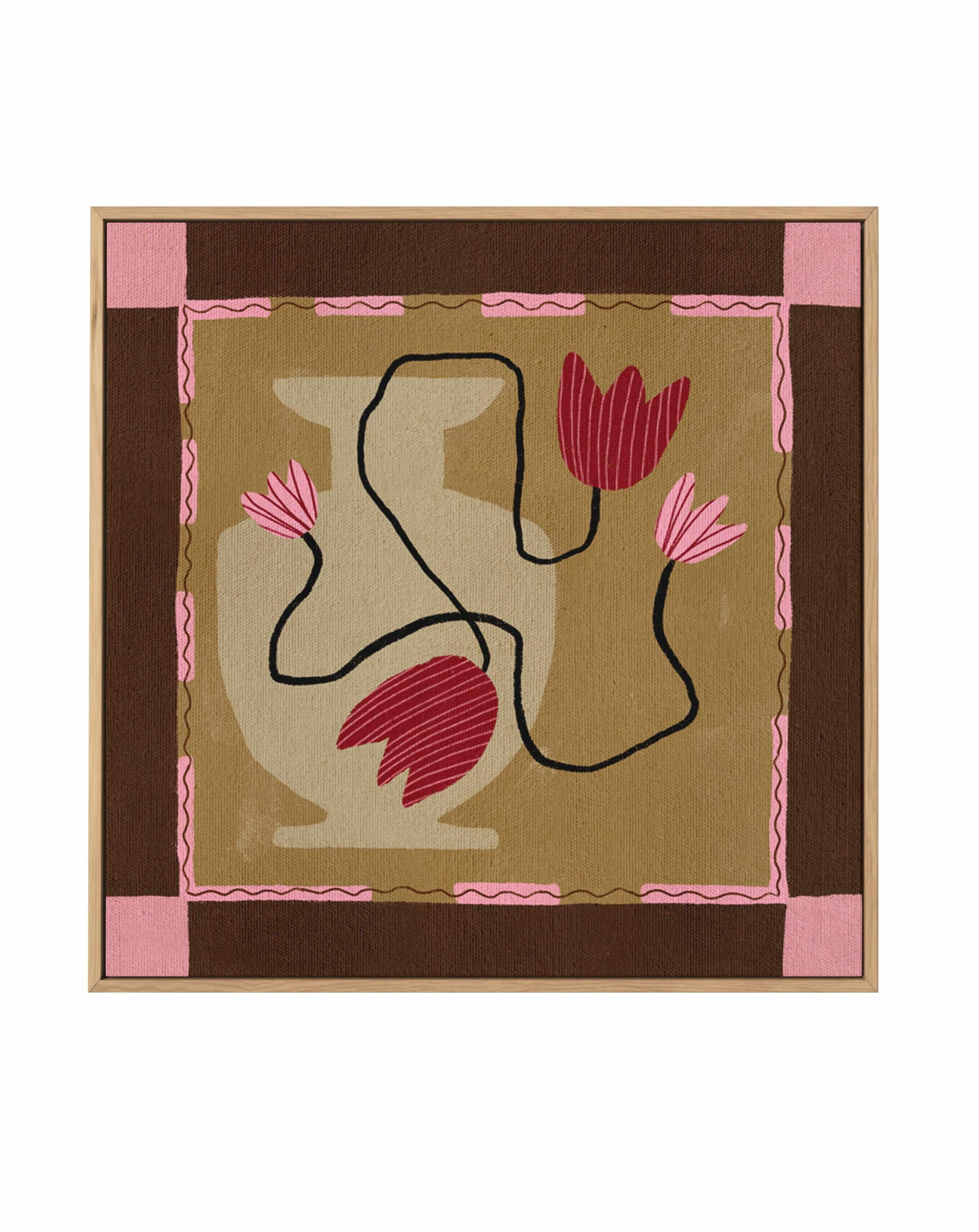 Out of Vase Blooms 4 by Shatha Al Dafai | Framed Canvas Art Print from Olive et Oriel where you can shop wallpaper and artworks online