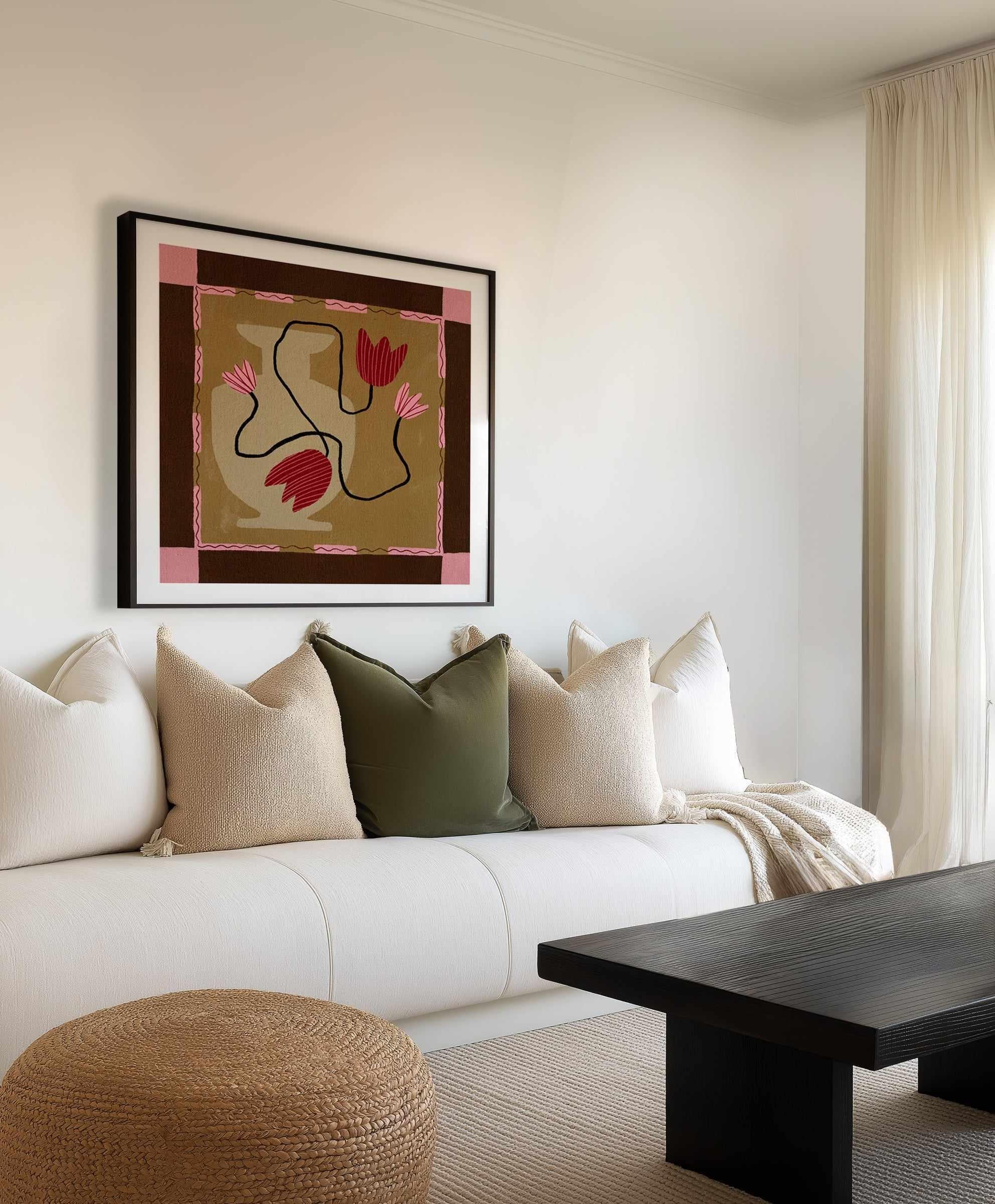 Out of Vase Blooms 4 by Shatha Al Dafai | Art Print from Olive et Oriel where you can shop wallpaper and artworks online