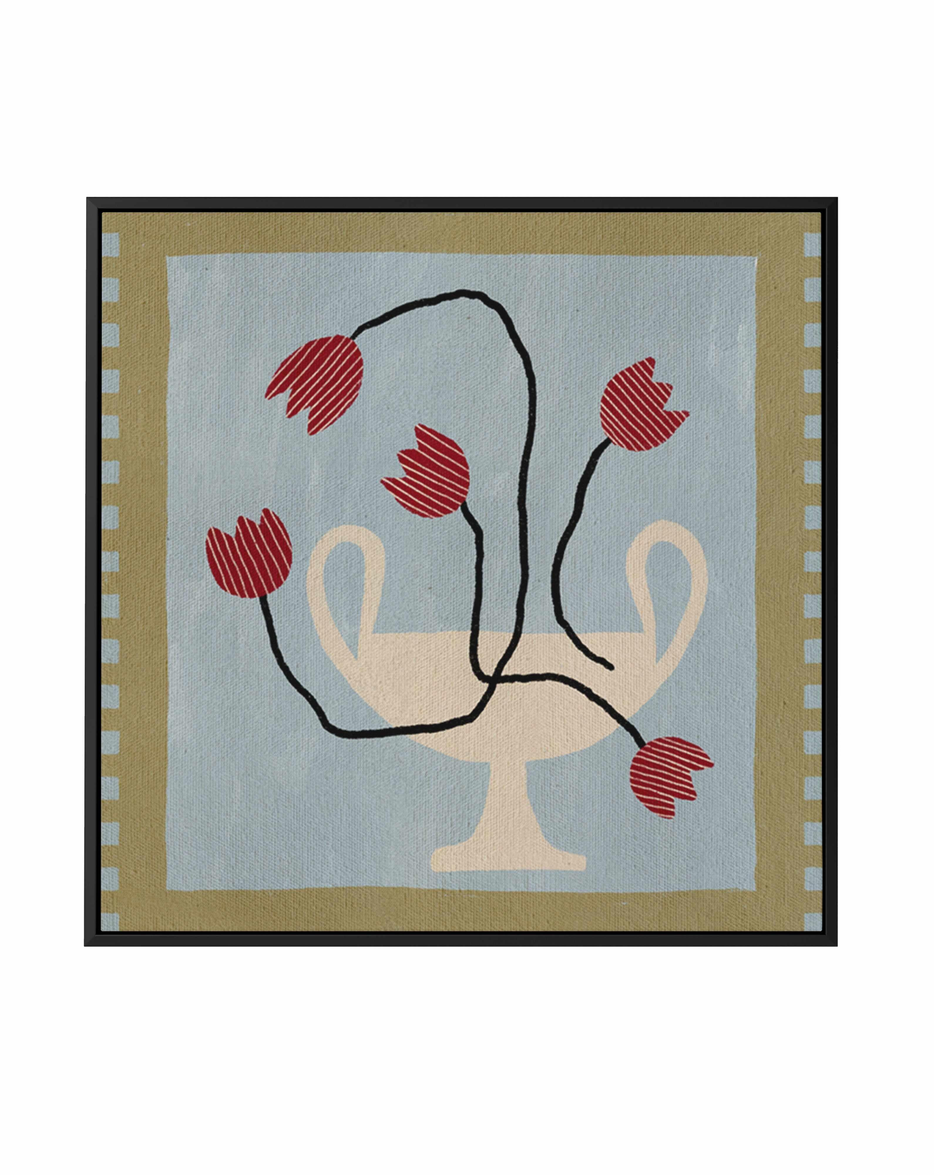 Out of Vase Blooms 6 by Shatha Al Dafai | Framed Canvas Art Print from Olive et Oriel where you can shop wallpaper and artworks online