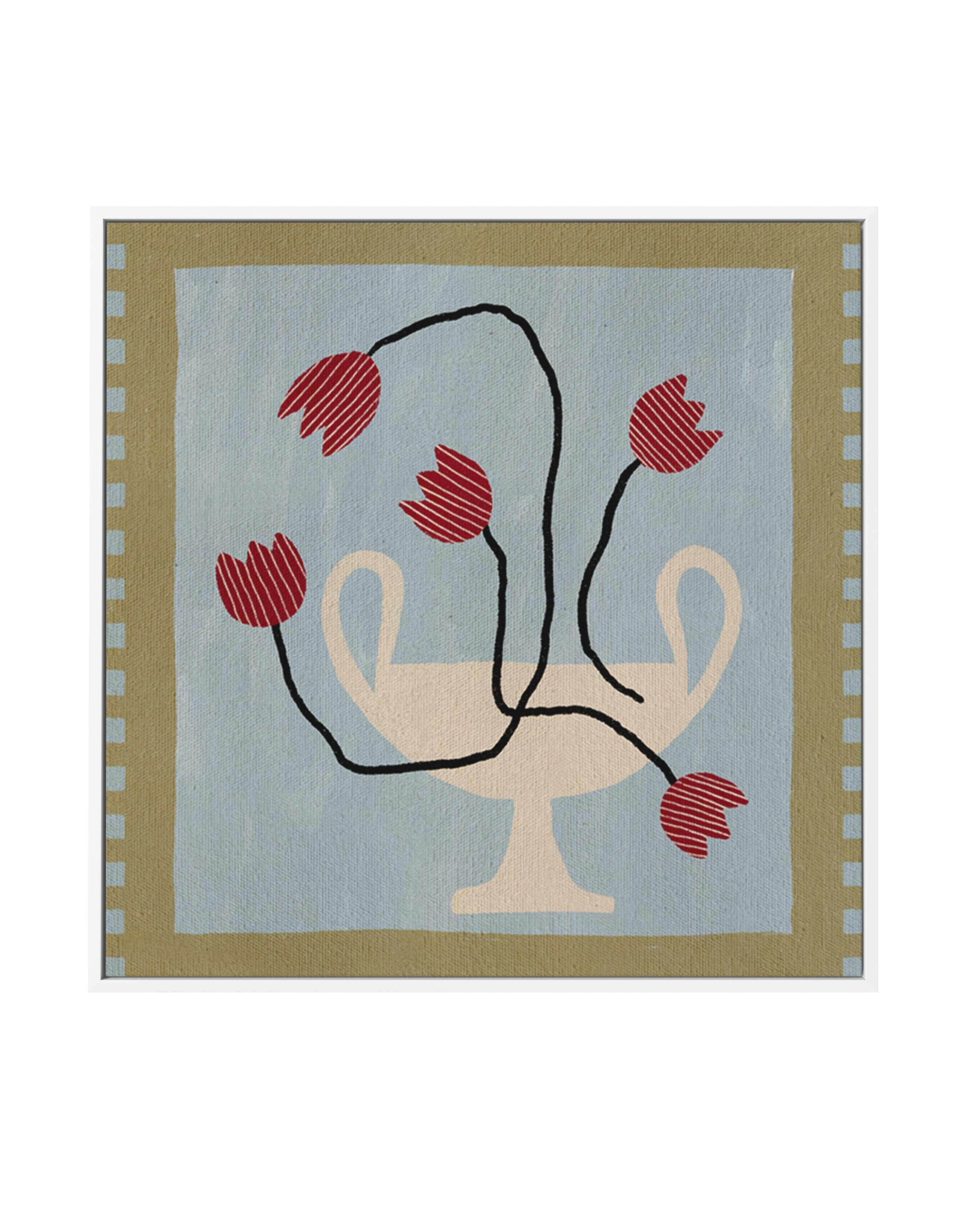 Out of Vase Blooms 6 by Shatha Al Dafai | Framed Canvas Art Print from Olive et Oriel where you can shop wallpaper and artworks online
