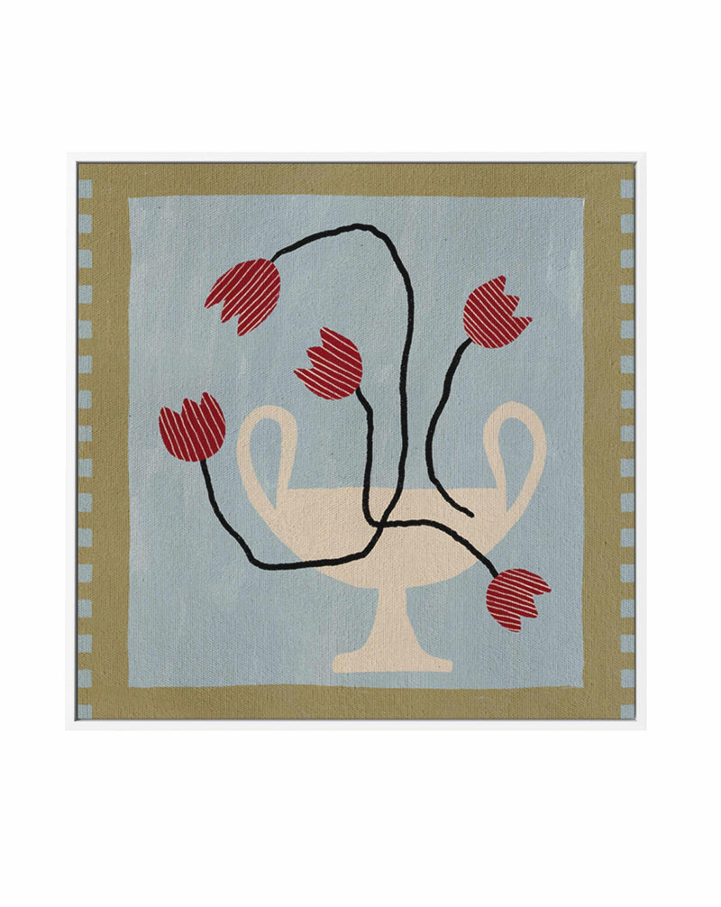 Out of Vase Blooms 6 by Shatha Al Dafai | Framed Canvas Art Print from Olive et Oriel where you can shop wallpaper and artworks online