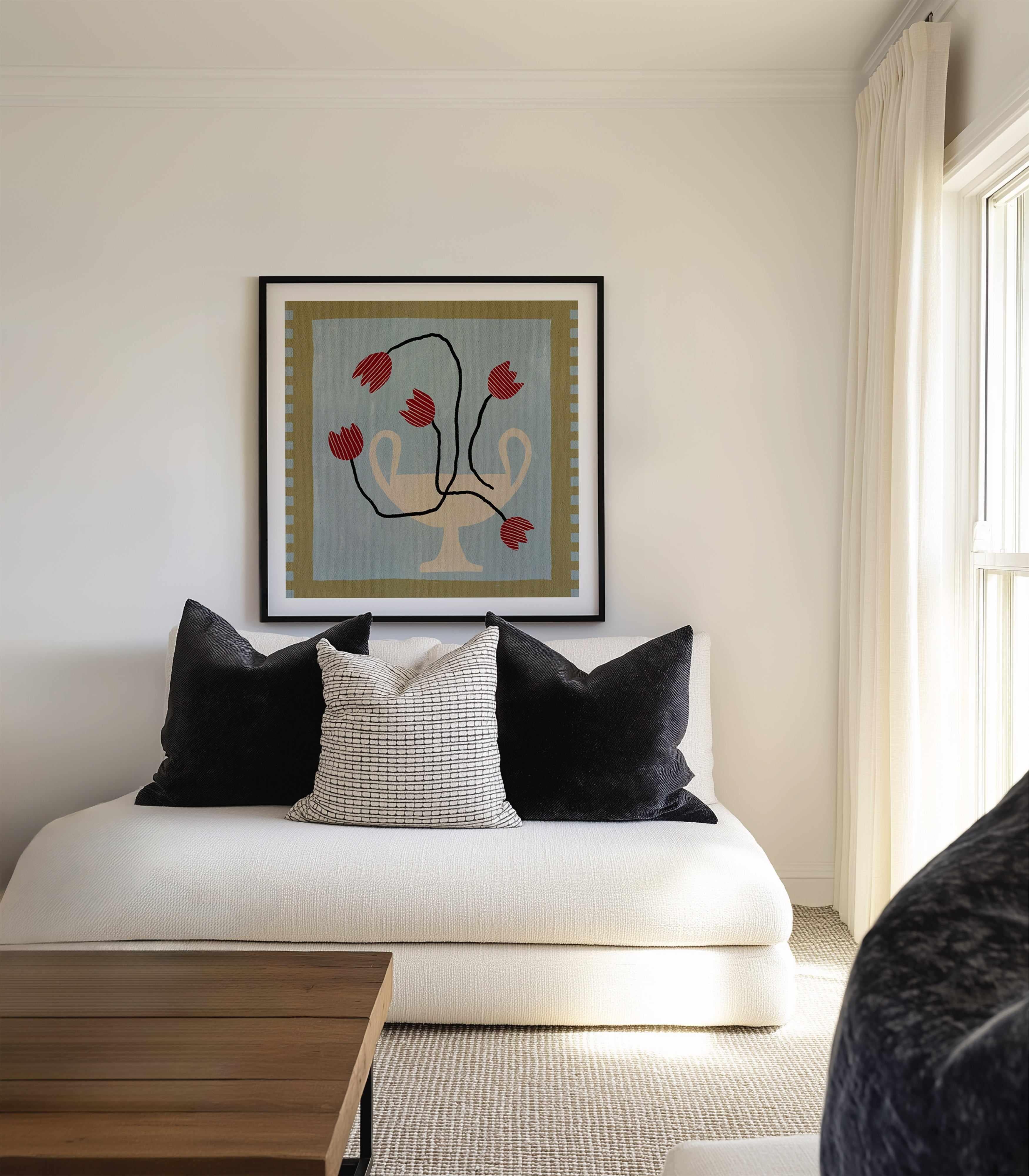 Out of Vase Blooms 6 by Shatha Al Dafai | Art Print from Olive et Oriel where you can shop wallpaper and artworks online