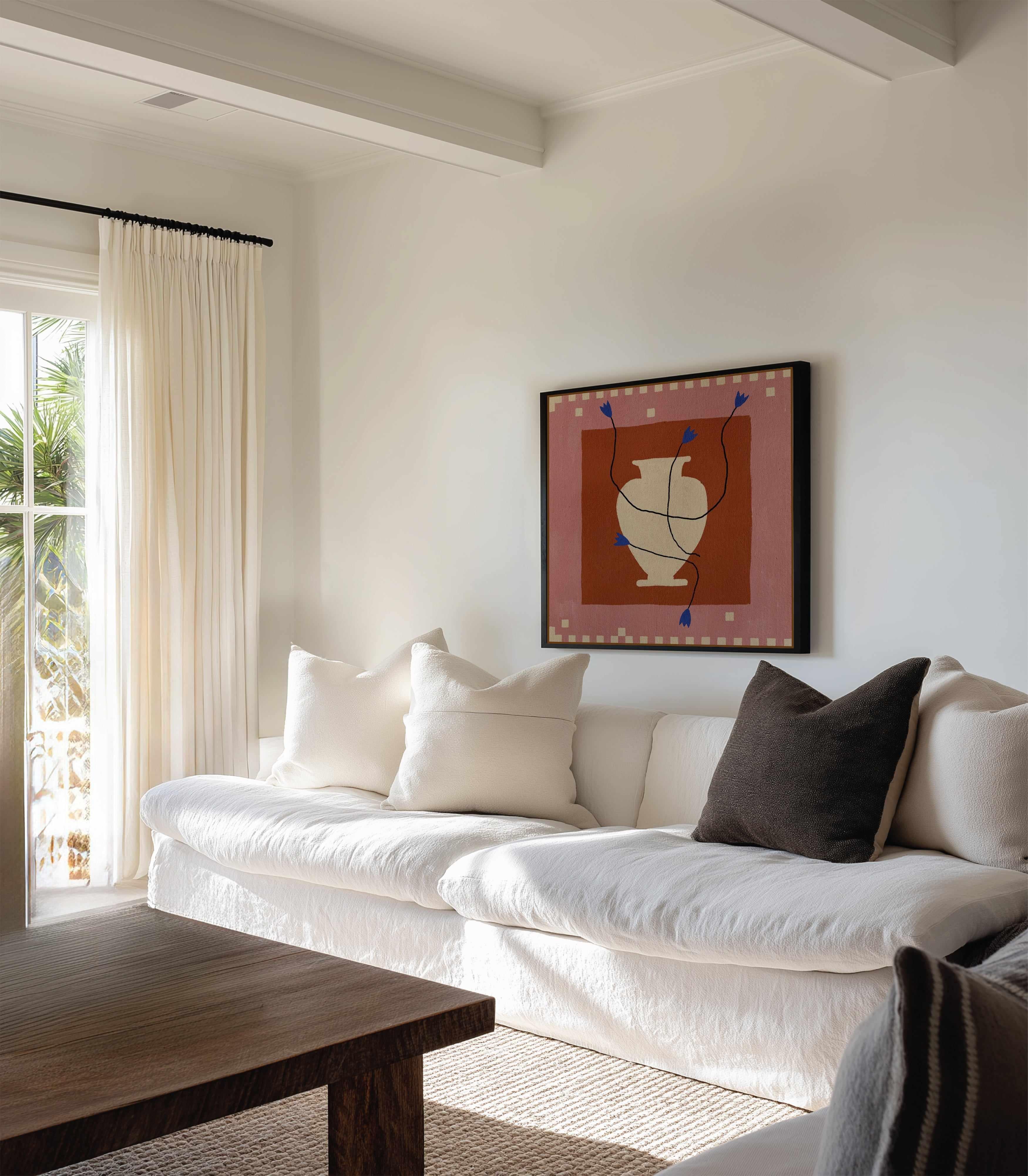 Out of Vase Blooms 7 by Shatha Al Dafai | Framed Canvas Art Print from Olive et Oriel where you can shop wallpaper and artworks online