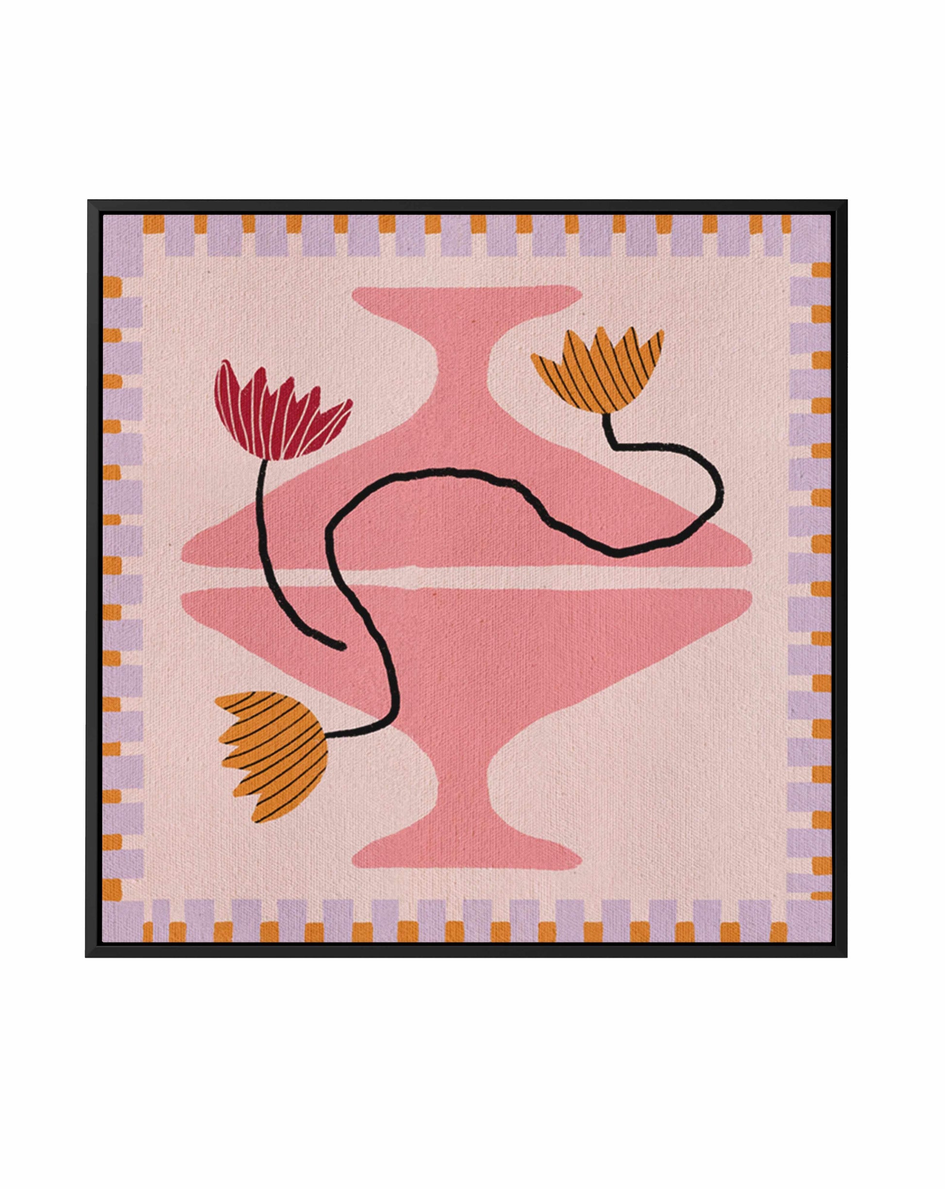 Out of Vase Blooms 8 by Shatha Al Dafai | Framed Canvas Art Print from Olive et Oriel where you can shop wallpaper and artworks online