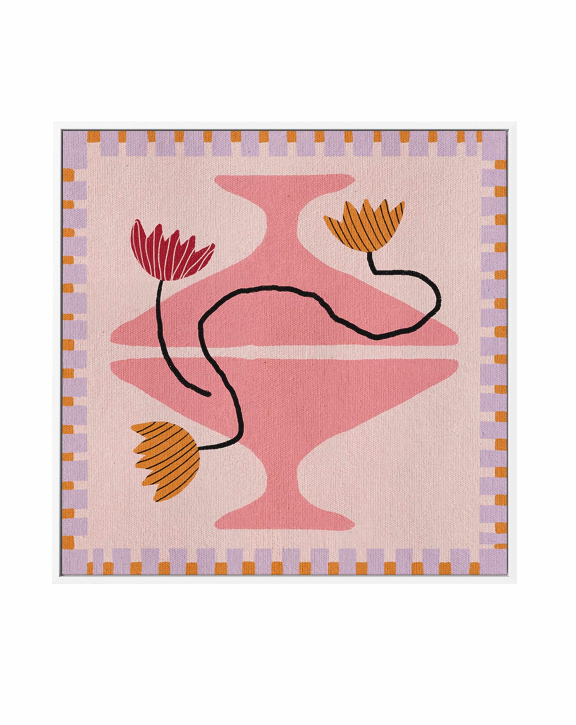 Out of Vase Blooms 8 by Shatha Al Dafai | Framed Canvas Art Print from Olive et Oriel where you can shop wallpaper and artworks online