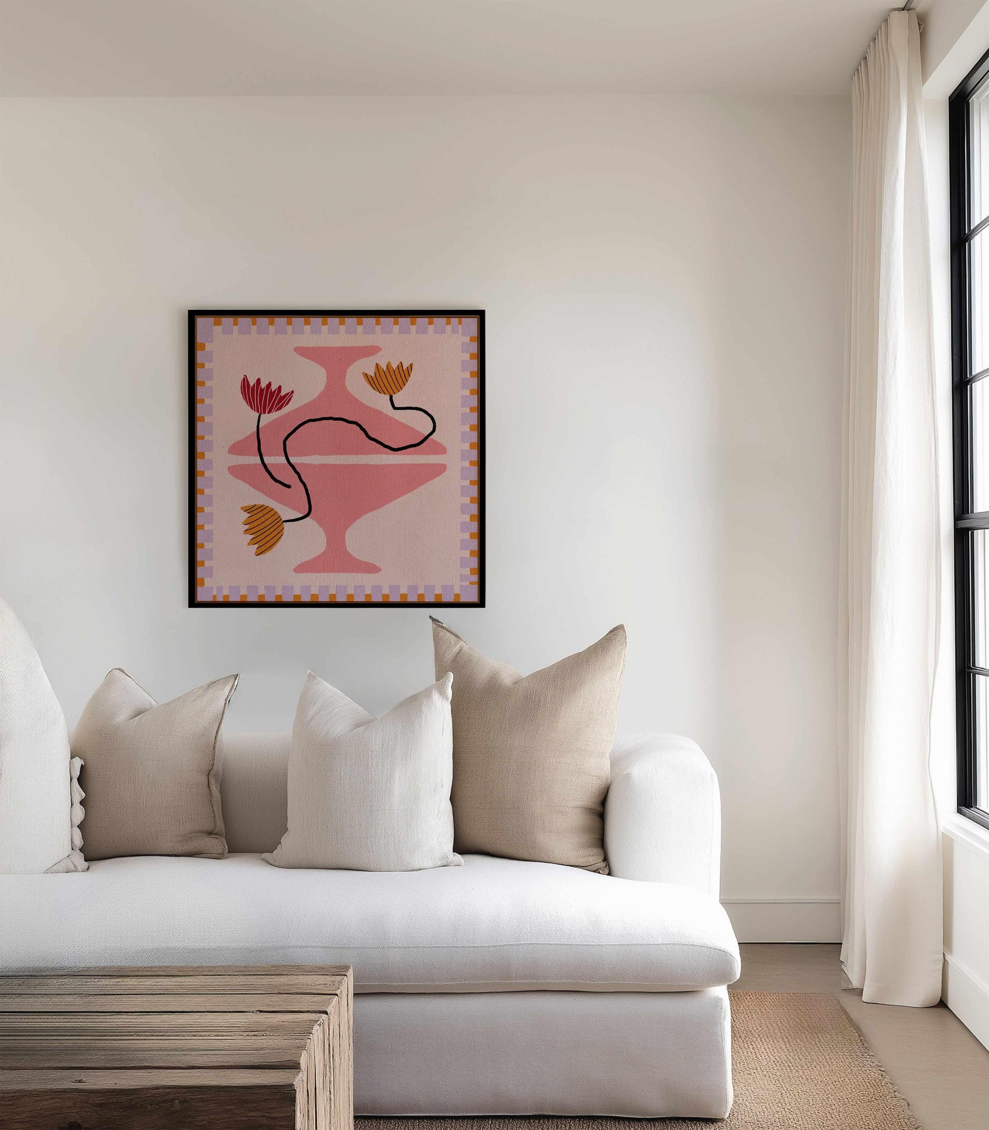 Out of Vase Blooms 8 by Shatha Al Dafai | Framed Canvas Art Print from Olive et Oriel where you can shop wallpaper and artworks online