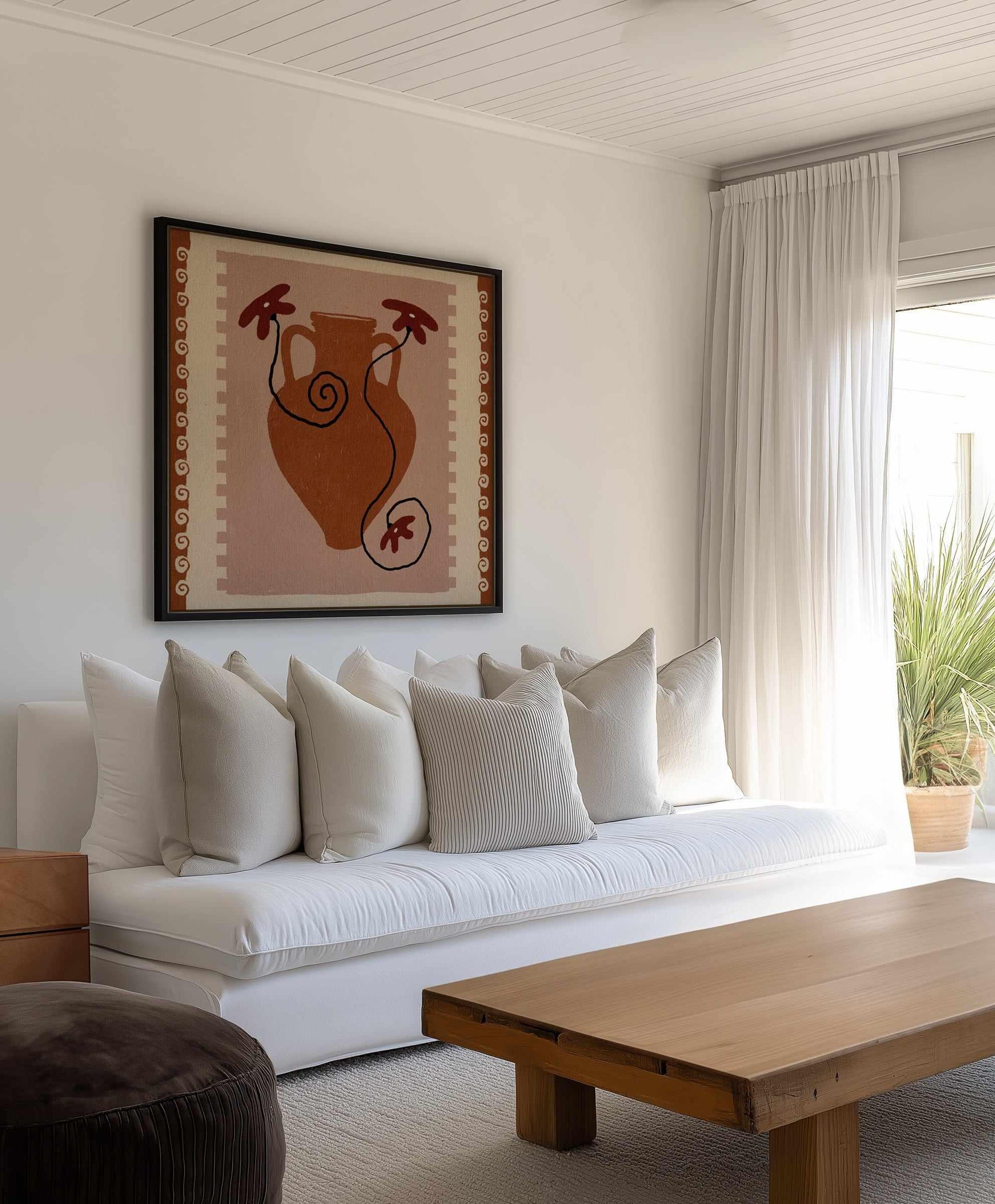 Out of Vase Blooms 9 by Shatha Al Dafai | Framed Canvas Art Print from Olive et Oriel where you can shop wallpaper and artworks online