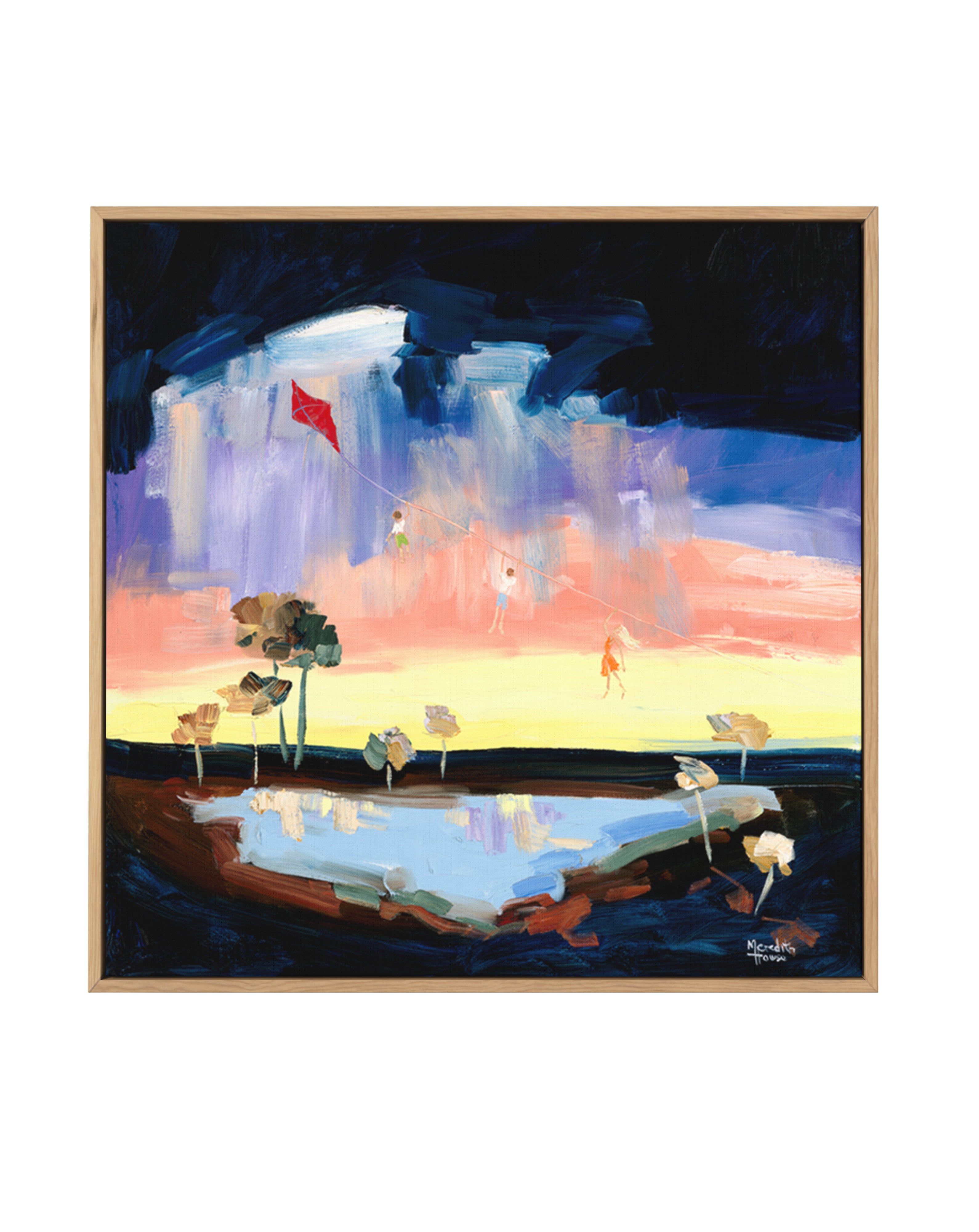 Outback Kite Flying by Meredith Howse | Framed Canvas Art Print