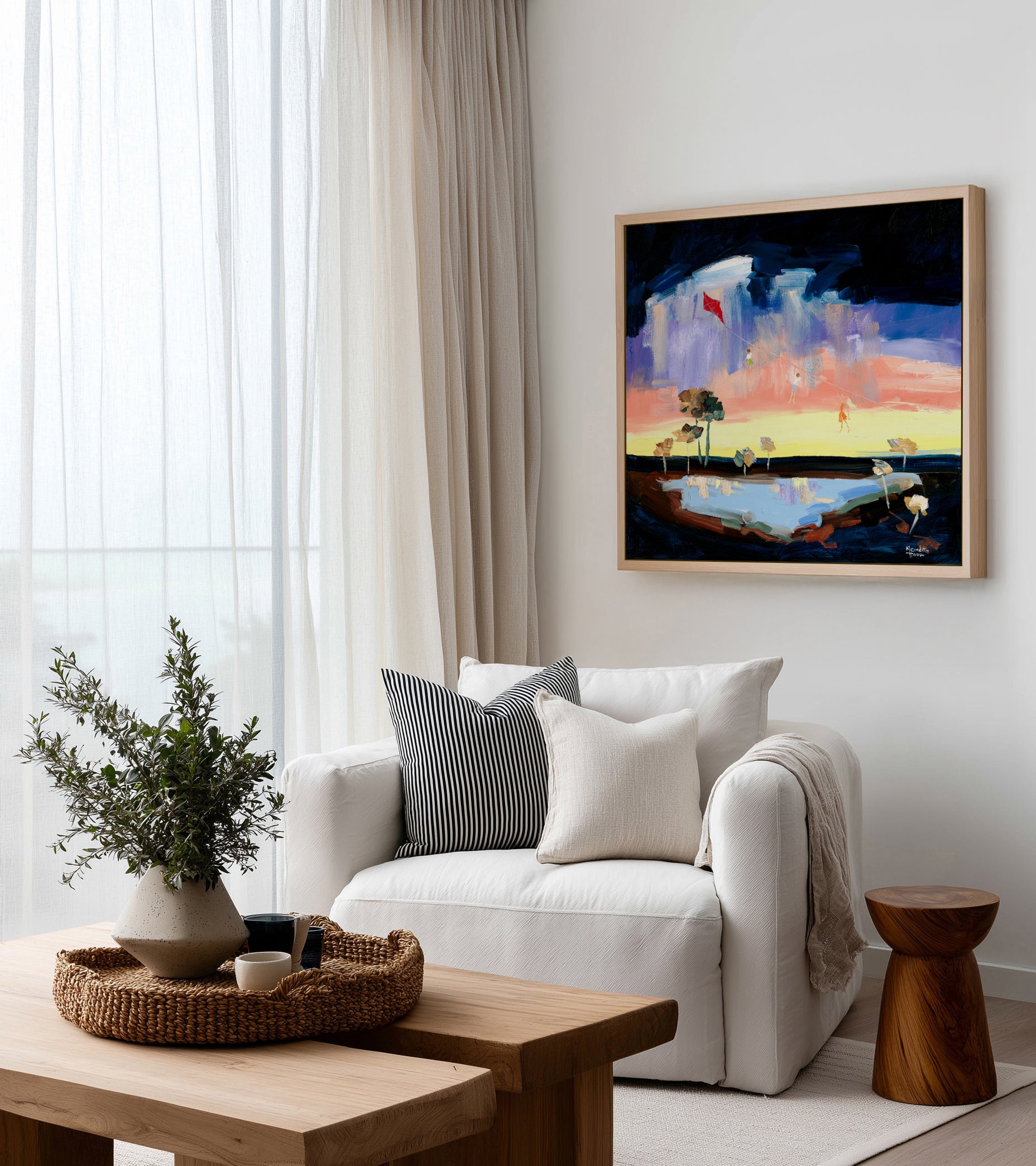 Outback Kite Flying by Meredith Howse | Framed Canvas Art Print