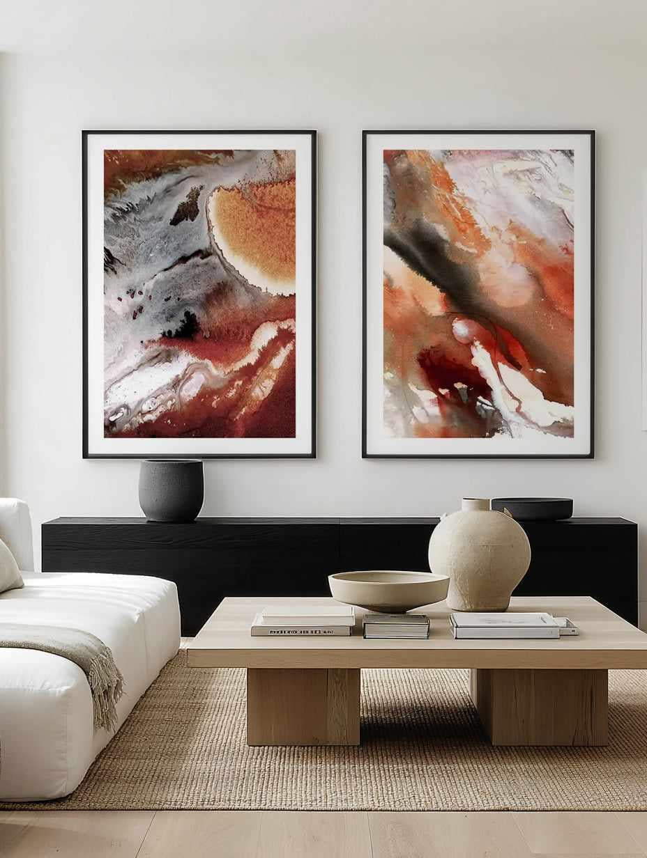 Outback I & II by Dan Hobday Art Print Set of 2 | Matching Wall Art