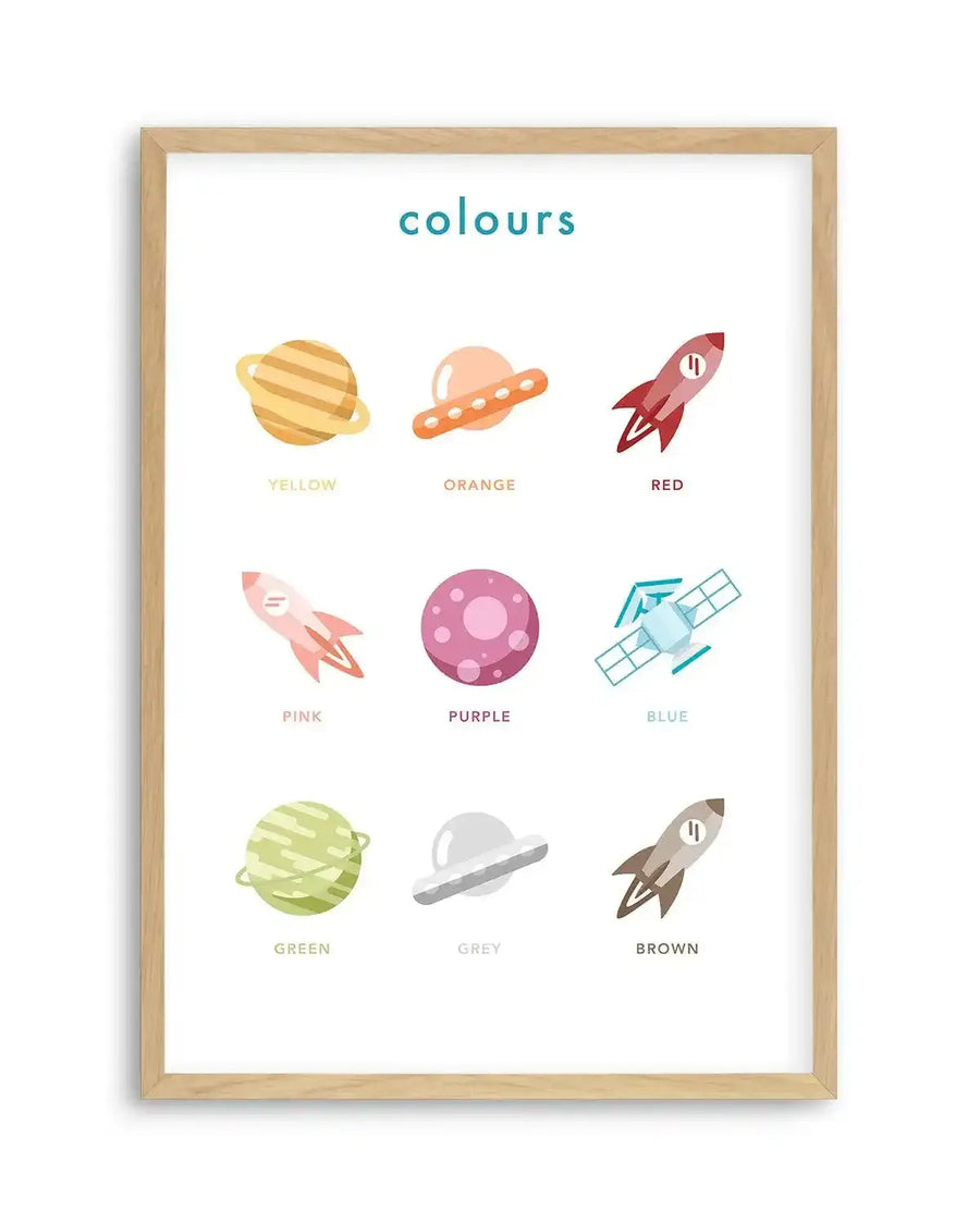Outer Space | Colours Art Print-PRINT-Olive et Oriel-Olive et Oriel-A5 | 5.8" x 8.3" | 14.8 x 21cm-Oak-With White Border-Buy-Australian-Art-Prints-Online-with-Olive-et-Oriel-Your-Artwork-Specialists-Austrailia-Decorate-With-Coastal-Photo-Wall-Art-Prints-From-Our-Beach-House-Artwork-Collection-Fine-Poster-and-Framed-Artwork