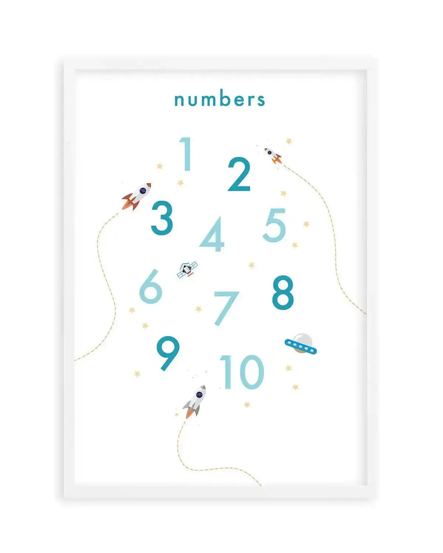 Outer Space | Numbers Art Print-PRINT-Olive et Oriel-Olive et Oriel-A5 | 5.8" x 8.3" | 14.8 x 21cm-White-With White Border-Buy-Australian-Art-Prints-Online-with-Olive-et-Oriel-Your-Artwork-Specialists-Austrailia-Decorate-With-Coastal-Photo-Wall-Art-Prints-From-Our-Beach-House-Artwork-Collection-Fine-Poster-and-Framed-Artwork
