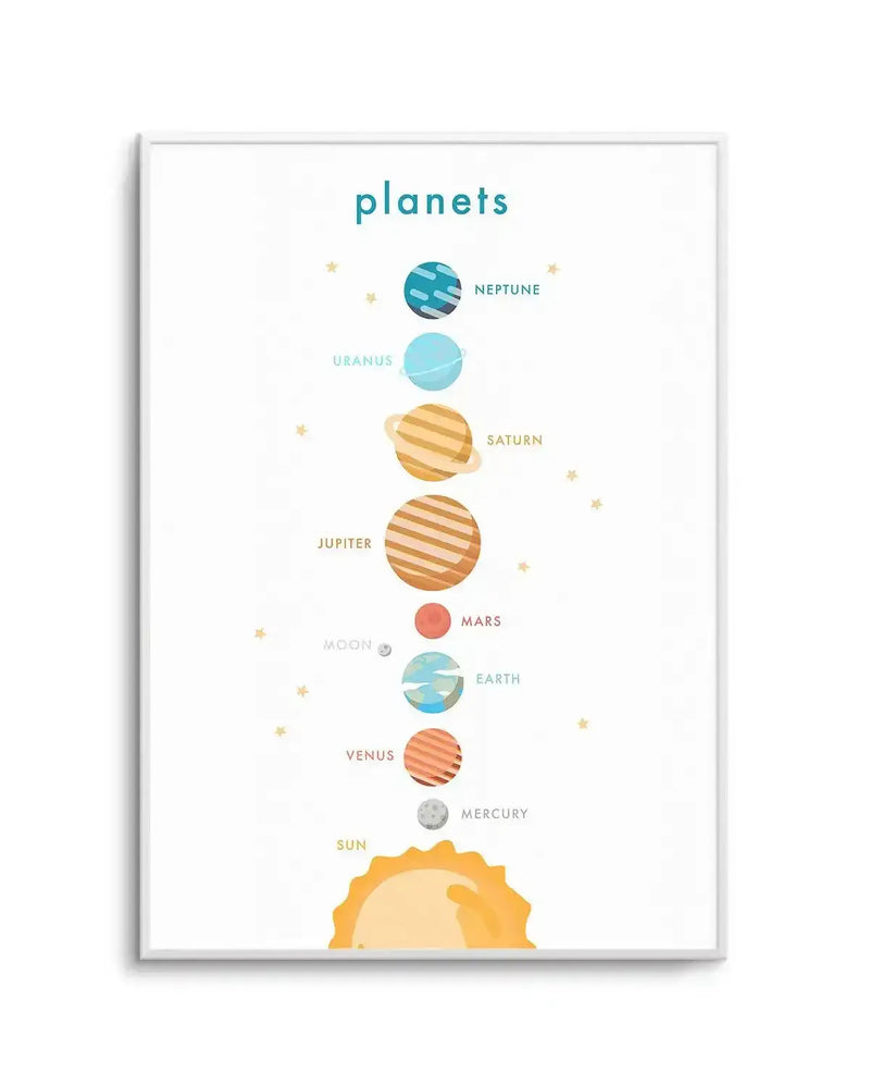 Outer Space | Planets Art Print-PRINT-Olive et Oriel-Olive et Oriel-A5 | 5.8" x 8.3" | 14.8 x 21cm-Unframed Art Print-With White Border-Buy-Australian-Art-Prints-Online-with-Olive-et-Oriel-Your-Artwork-Specialists-Austrailia-Decorate-With-Coastal-Photo-Wall-Art-Prints-From-Our-Beach-House-Artwork-Collection-Fine-Poster-and-Framed-Artwork