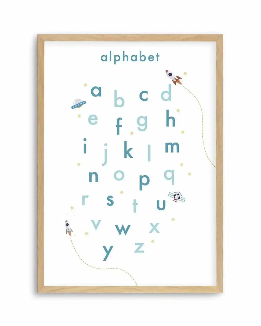 Outer Space | Alphabet Art Print from Olive et Oriel where you can shop wallpaper and artworks online