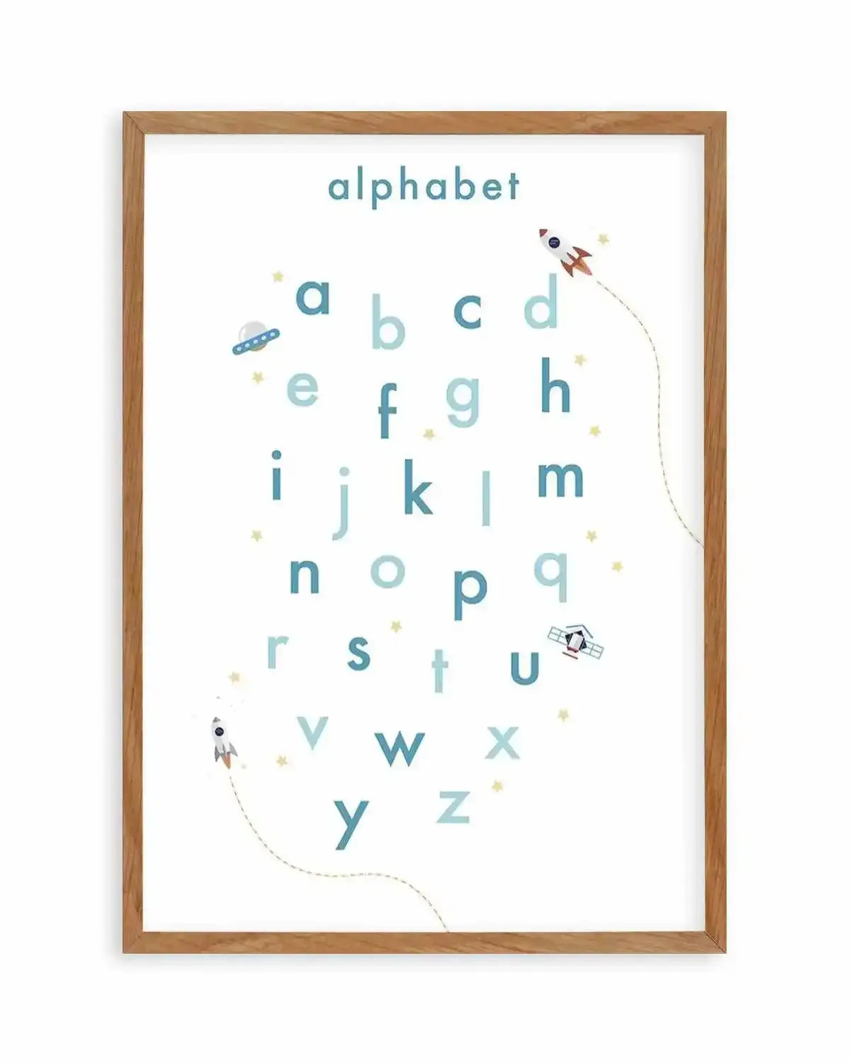 Outer Space | Alphabet Art Print from Olive et Oriel where you can shop wallpaper and artworks online